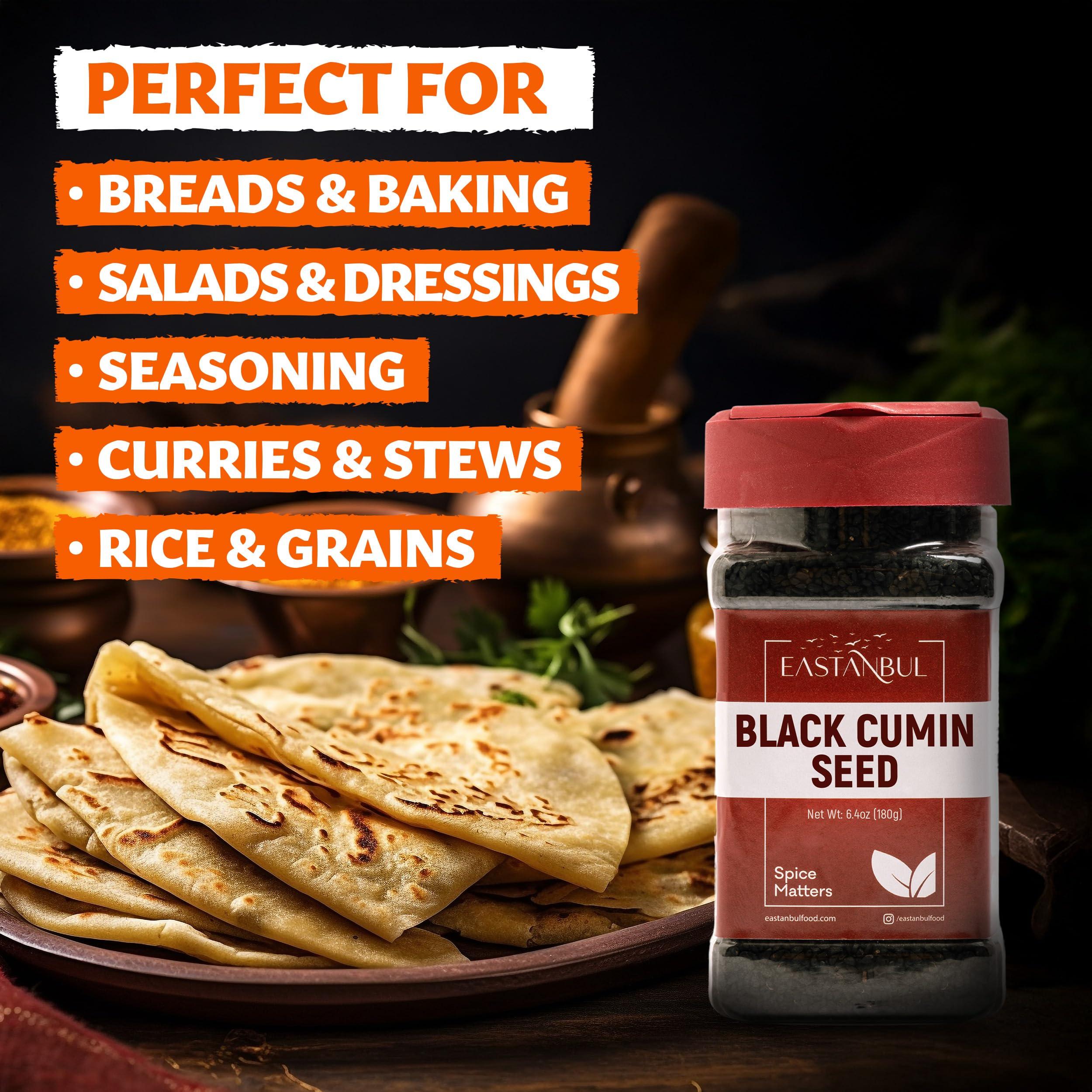 Eastanbul Nigella Seeds, Black Cumin Seed, Whole Black Cumin, Flavorful, Natural AKA Nigella Sativa & Kalonji, Perfect for Cooking and Baking, No Salt, No Preservatives, No Additives, 6.4oz - Image 3