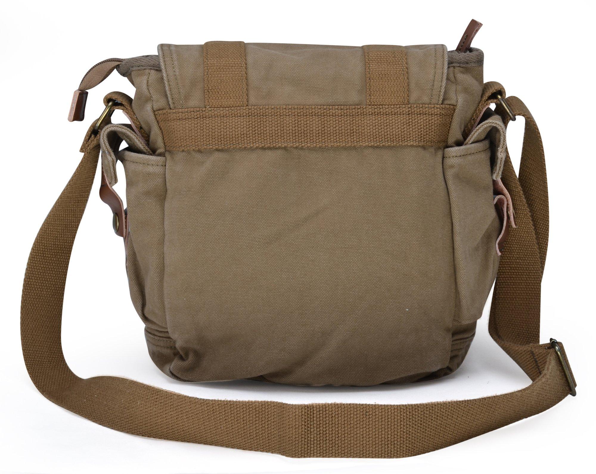 Gootium Canvas Messenger Bag - Small Vintage Shoulder Purse Crossbody Satchel - Image 5