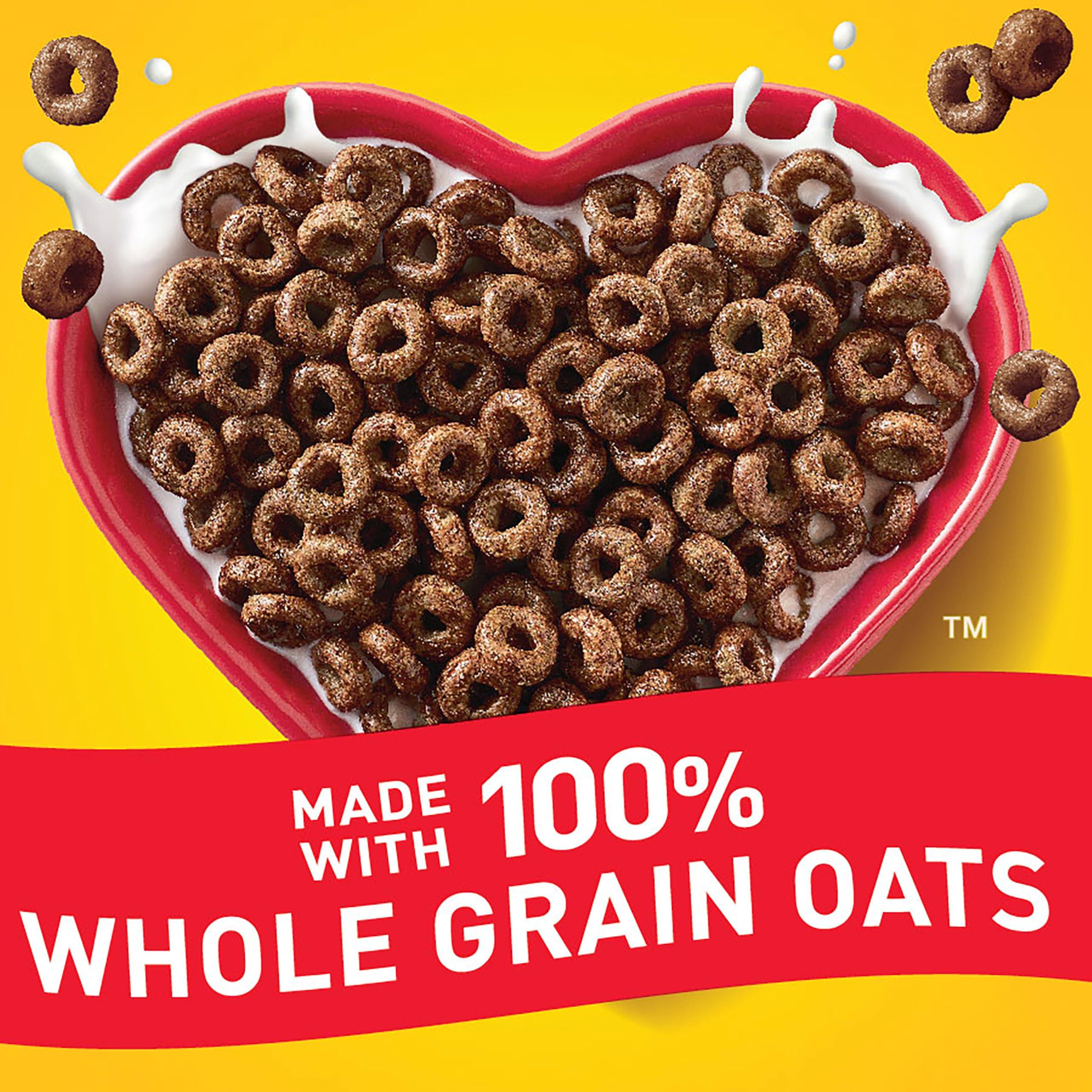 Chocolate Cheerios, Heart Healthy Gluten Free Breakfast Cereal, Made with Whole Grain Oats, Family Size, 19.2 oz - Image 4