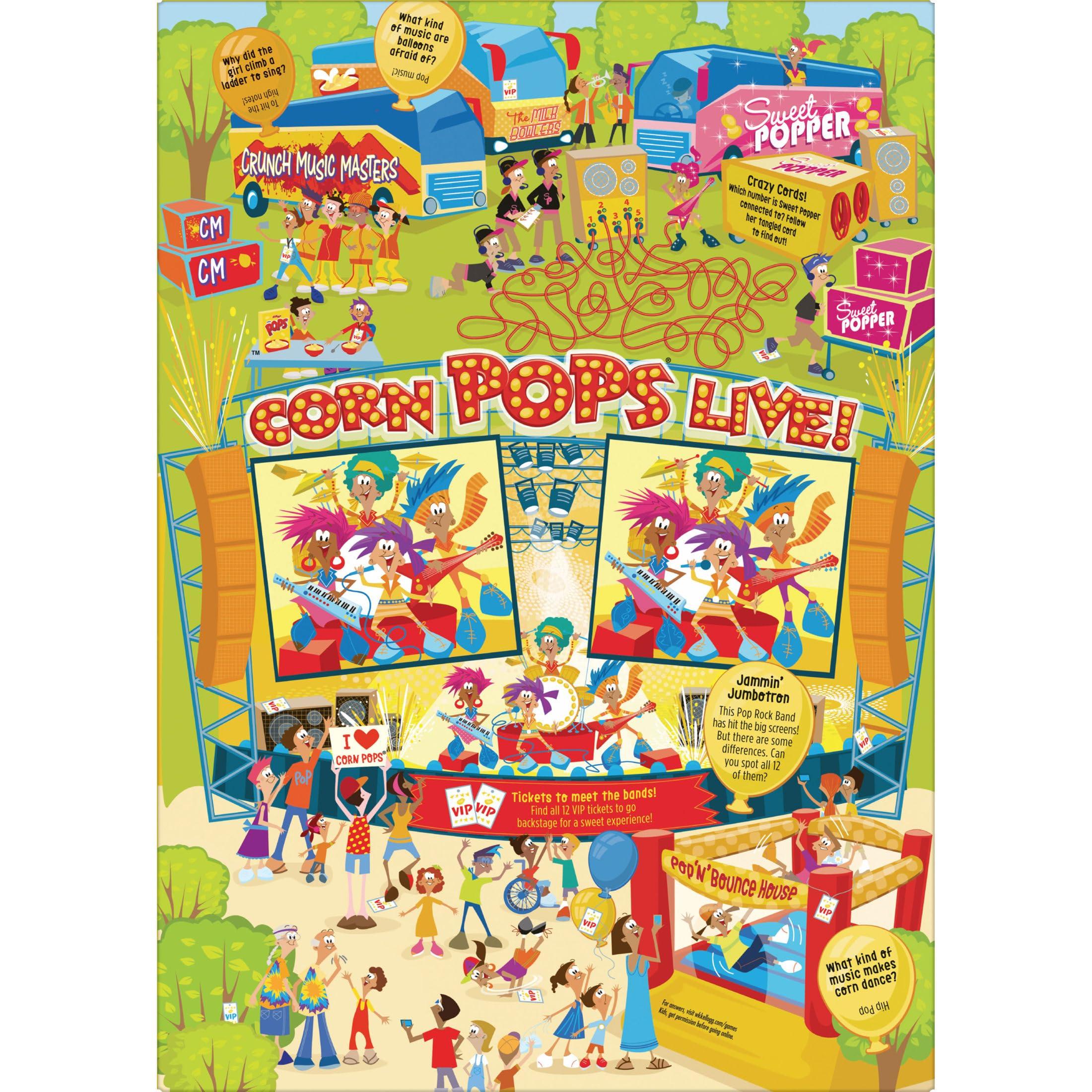 Kellogg's Corn Pops Breakfast Cereal, 8 Vitamins and Minerals, Kids Snacks, Giant Size, Original, 22.6oz Box (1 Box) - Image 7