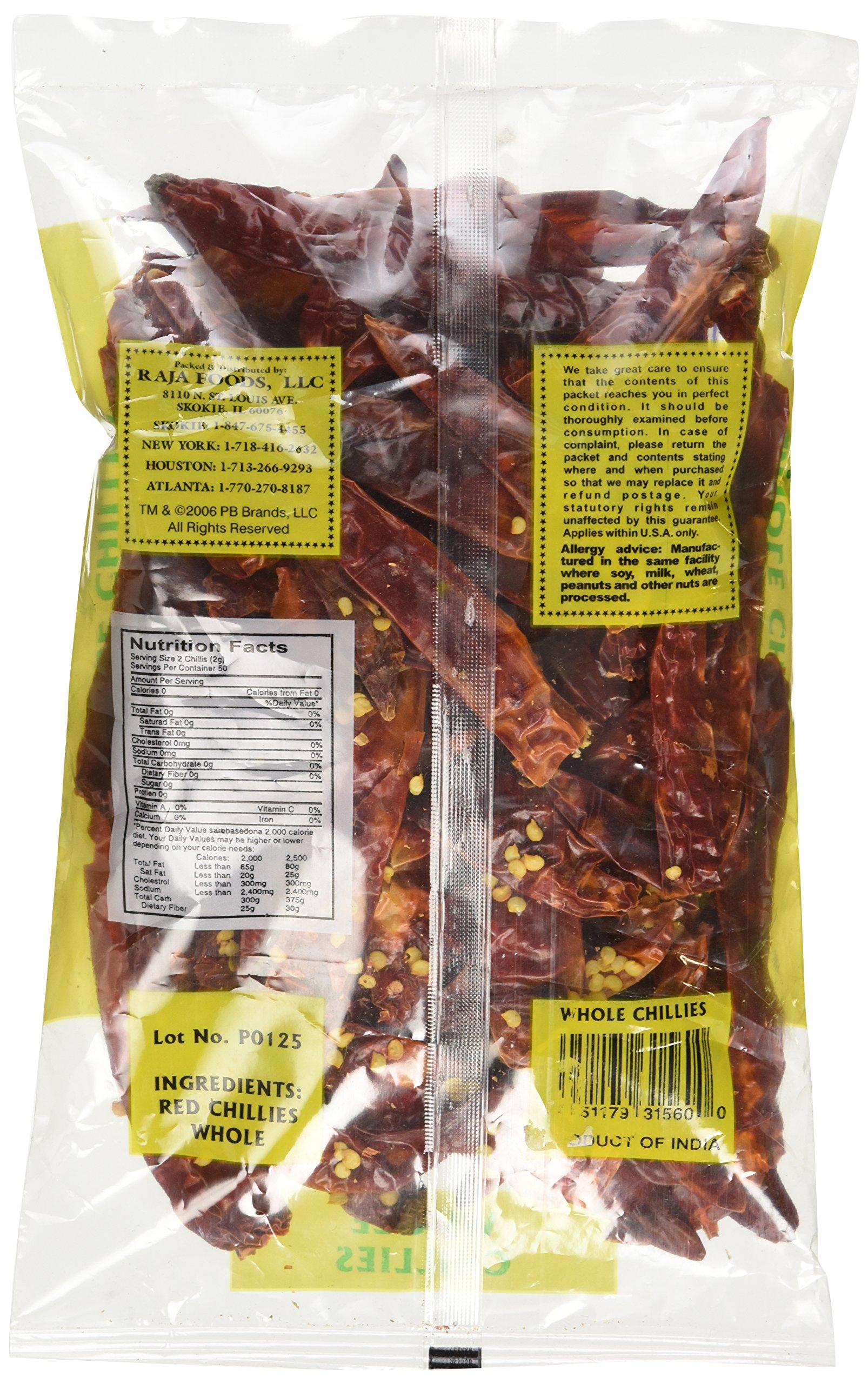 Swad Whole Red Dried Chillies 3.5oz., 100 Grams/ Indian Groceries - Image 4