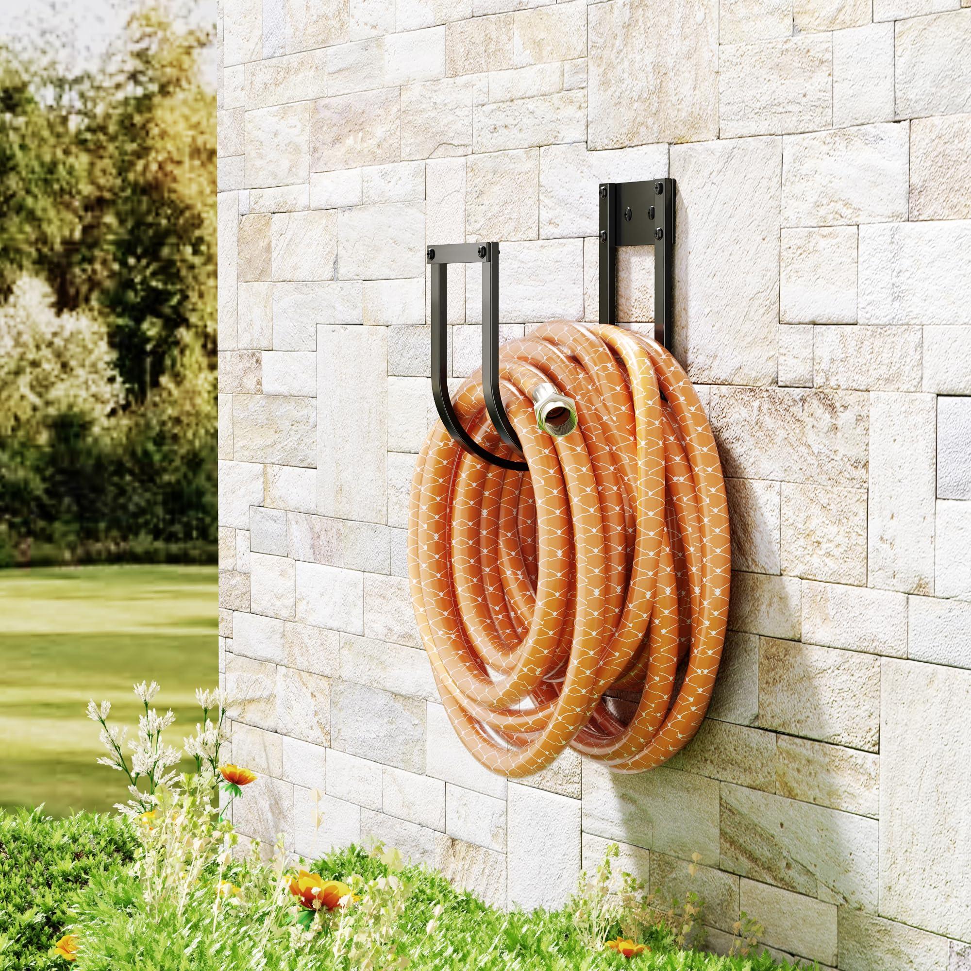 Garden Hose Holder Wall Mount - Metal Water Hose Hanger for Outside, Durable Hook for Garden, Garage, or Yard Storage - Image 7