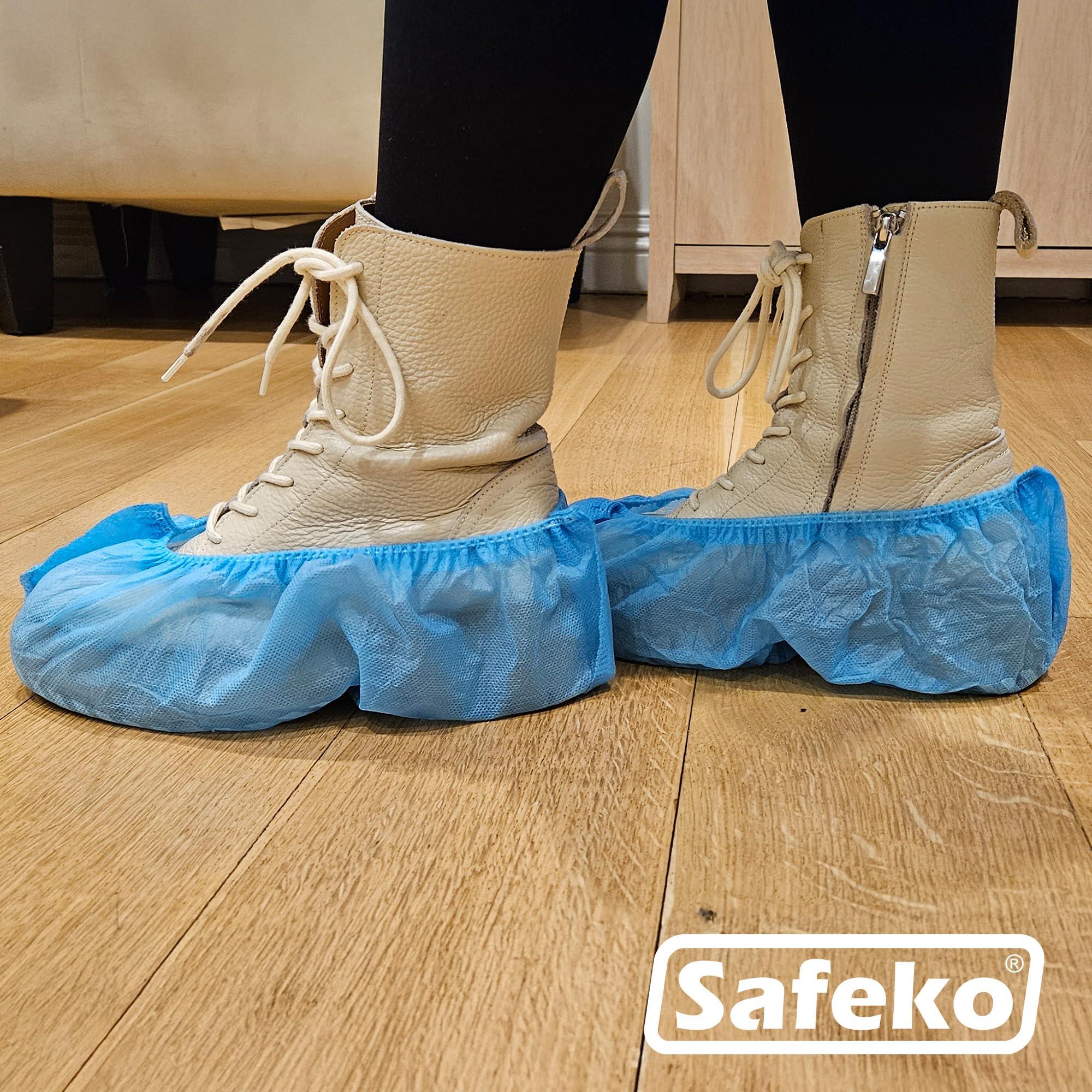 SAFEKO Premium Disposable Boot & Shoe Covers Booties, Durable, Non-Slip, Non-Toxic, Recyclable Protectors, Fits Most Shoes - Pack of 100 (50 Pairs) - Image 4