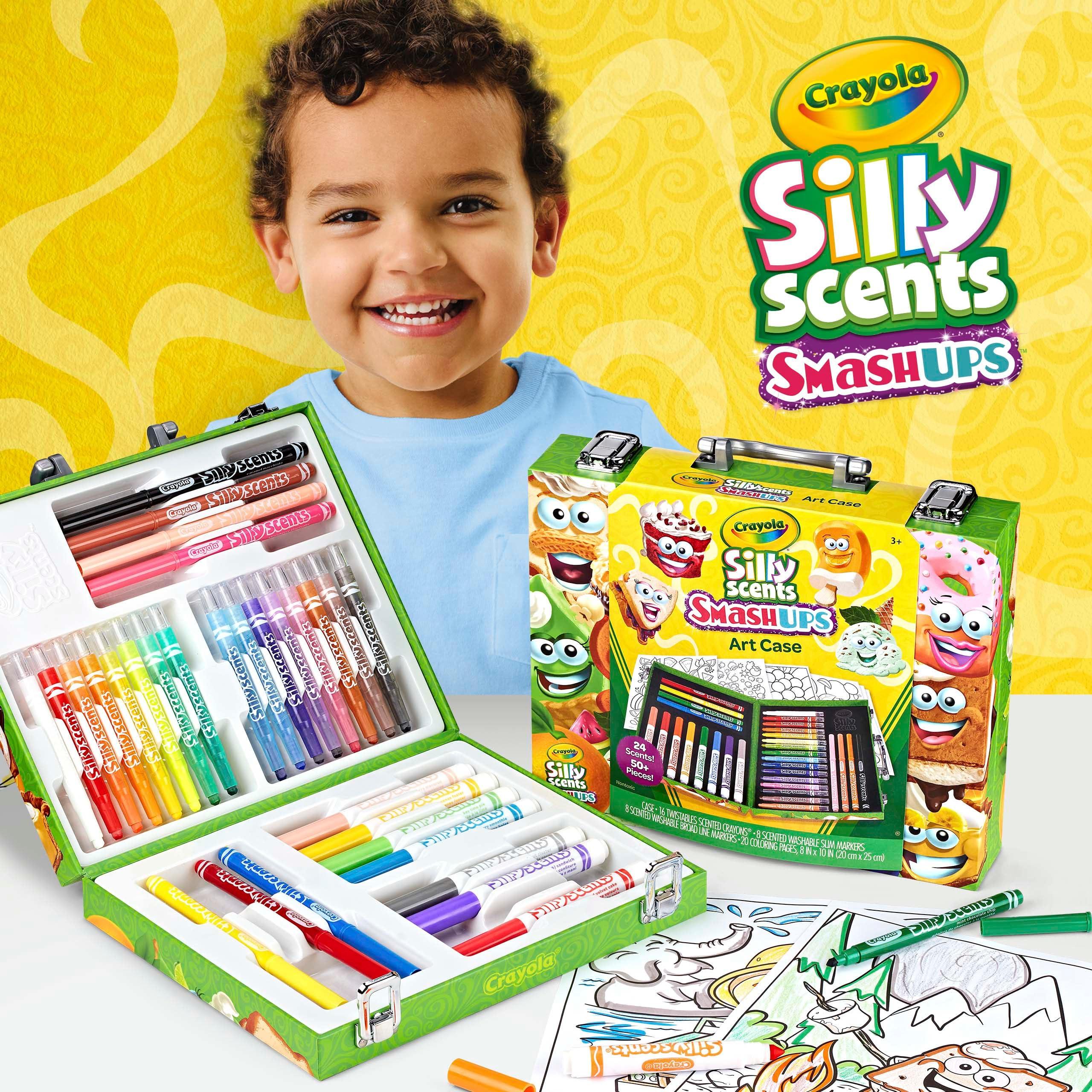 Crayola Silly Scents Mini Inspiration Art Case, Scented Crayons & Markers Set, Art Kit for Kids, Coloring Supplies, Travel Gifts for Kids, Ages 4+ - Image 2
