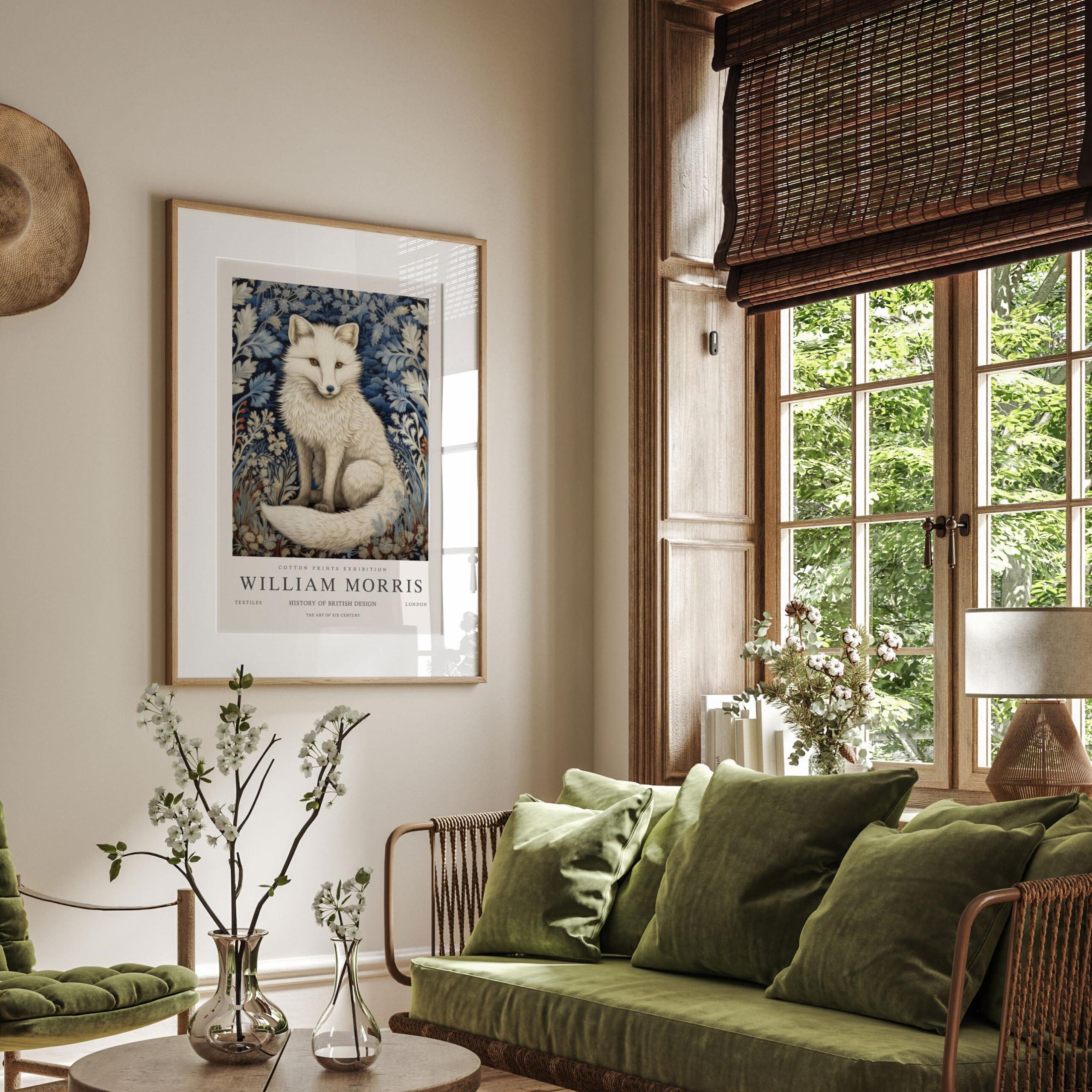 William Morris Print, William Morris Exhibition Print, William Morris Poster, Vintage Wall Art, Textiles Art, Vintage Poster, Arctic Fox Art Unframed #193 16x24 Inches - Image 7