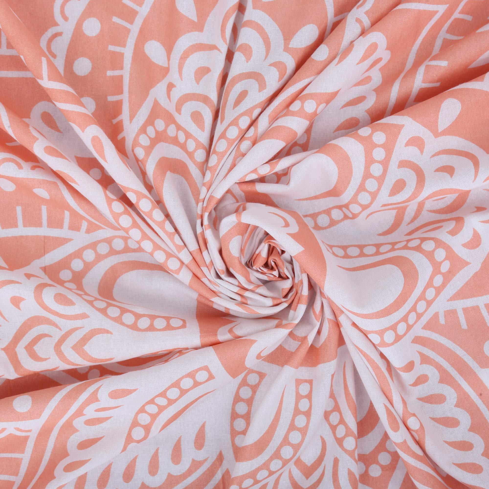 raajsee Rose Gold Ombre Tapestry Wall Hanging Mandala-Bohemian Room Decor-Indian Cotton Throw Hippie Tapestries -Boho Bedding Twin bedspread 52x82 Imches - Image 2