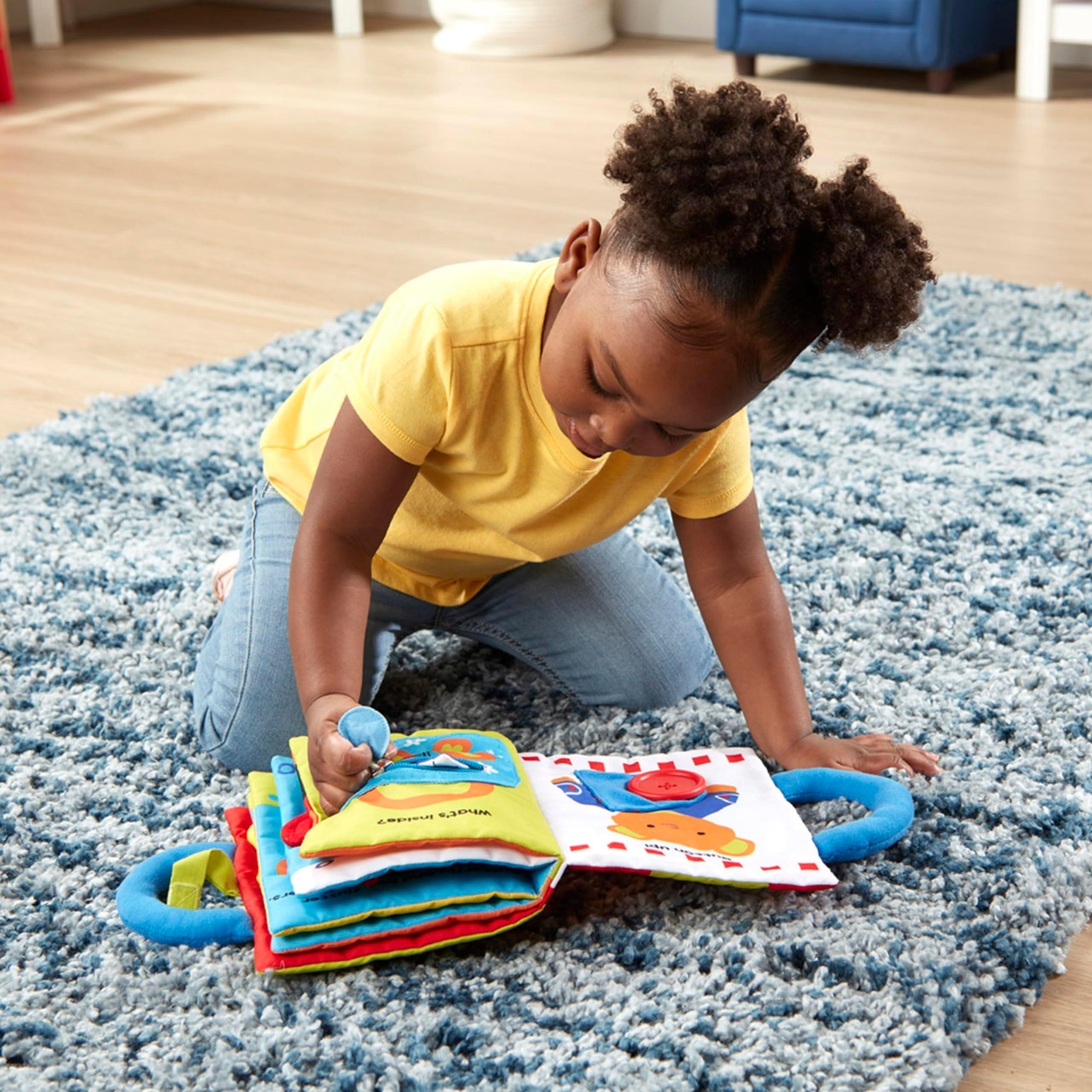 Melissa & Doug K’s Kids My First Activity Book 8-Page Soft Book for Babies and Toddlers Early Learning Developmental Plush Soft Activity For Babies And Toddlers - Image 2