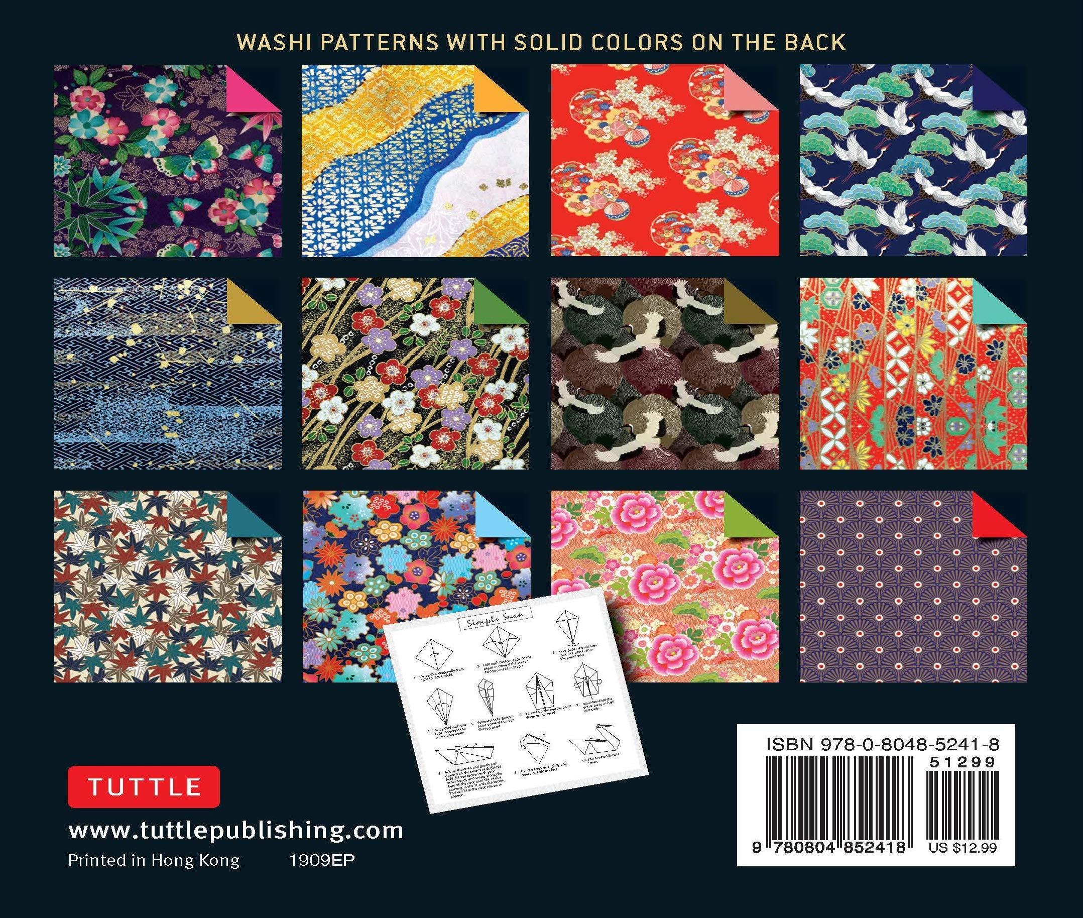 Origami Paper 500 sheets Japanese Washi Patterns 6" (15 cm): Double-Sided Origami Sheets with 12 Different Designs (Instructions for 6 Projects Included) - Image 2
