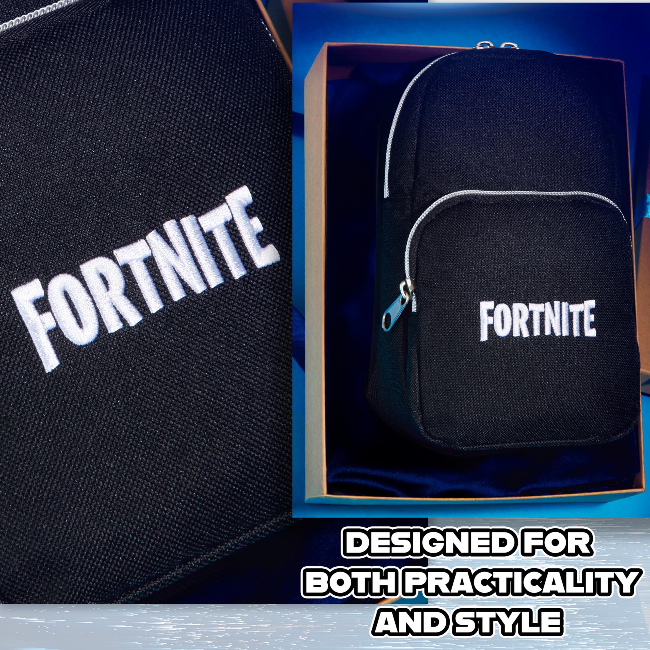 FORTNITE Boys Crossbody Bag with 2 Compartments and Adjustable Strap - Gamer Fun Sling Bag Gifts for Boys - Image 5