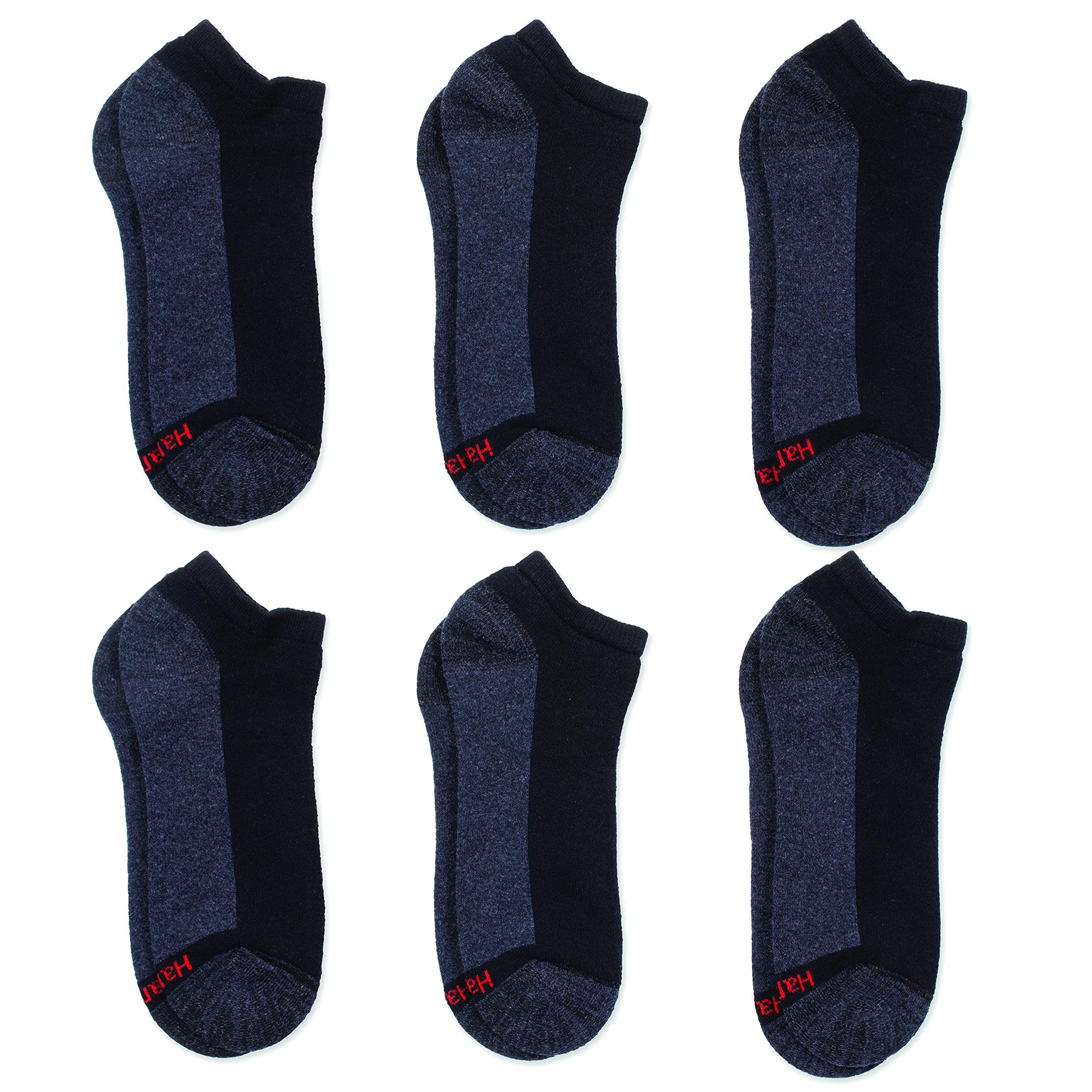 Hanes Men's Max Cushion Low Cut Socks, 6 and 8 Packs
