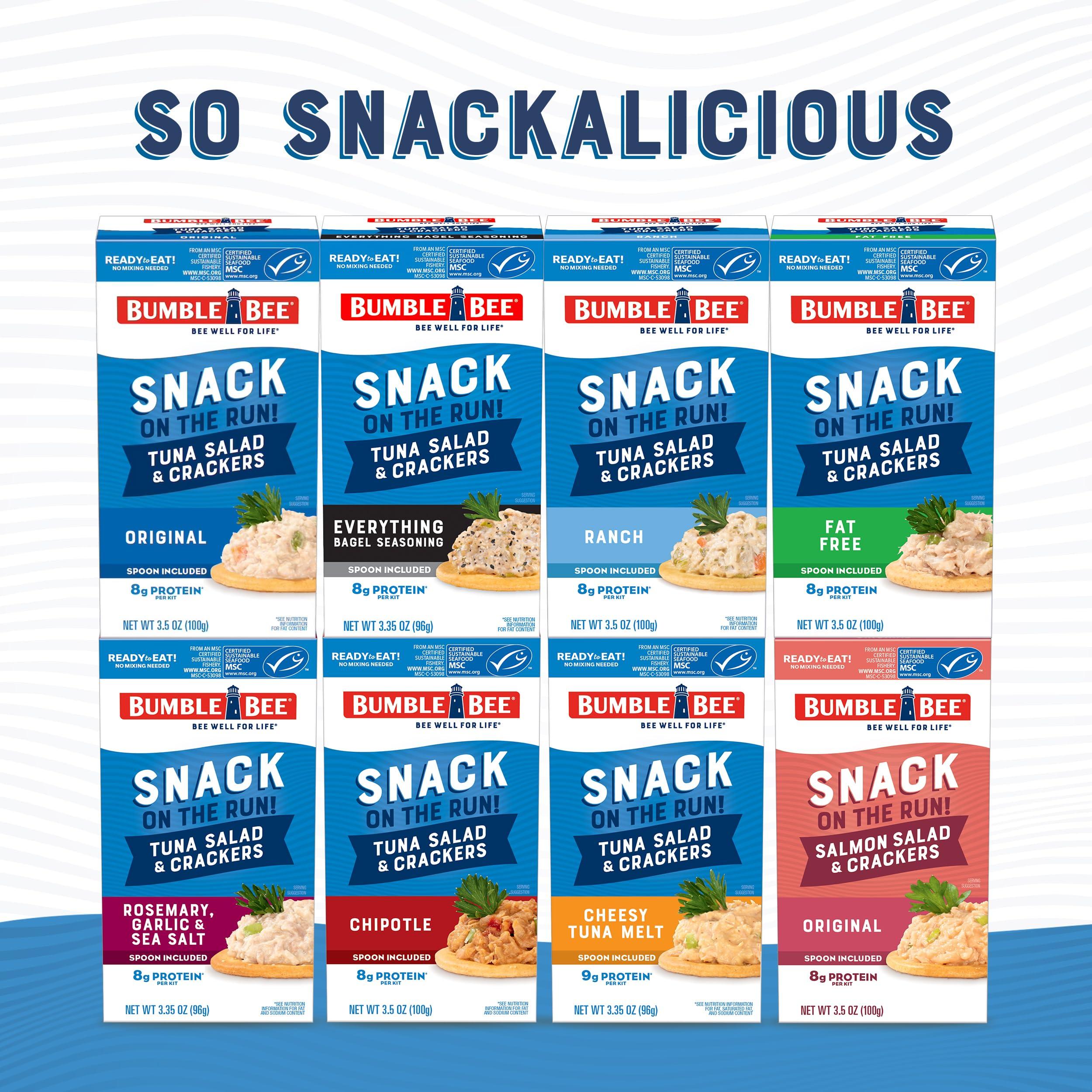 Bumble Bee Snack On The Run Original Tuna Salad with Crackers Kit (Pack of 3) - Ready to Eat Protein Snack Pack - 8g Protein per Box - Wild Caught MSC Certified Tuna - Image 7