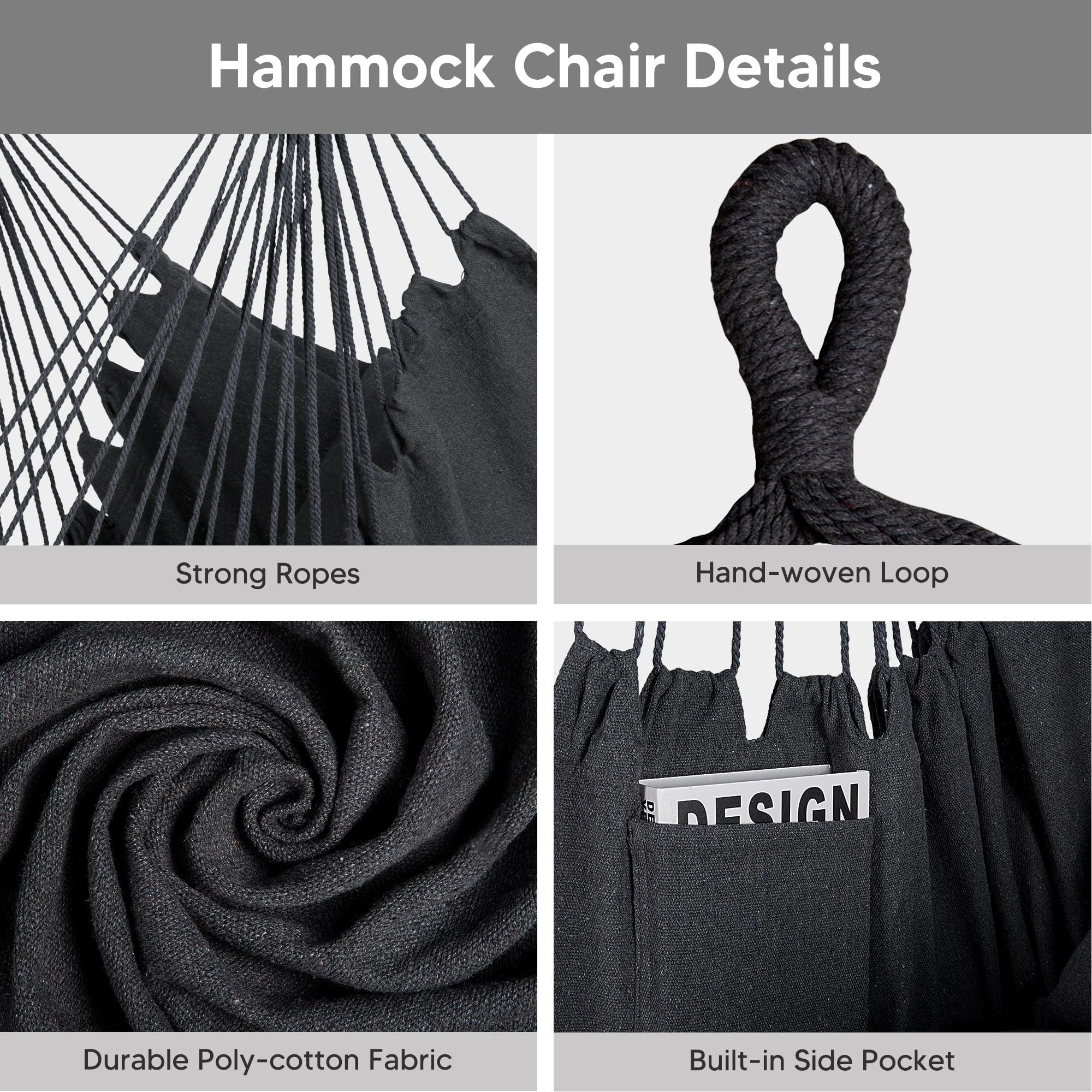 SUNCREAT 2-in-1 Hammocks Hammock Chair with Stand, 475 lbs Capacity, Heavy Duty Two Person Hammock with Stand, Patent Pending, Blue Stripe - Image 7