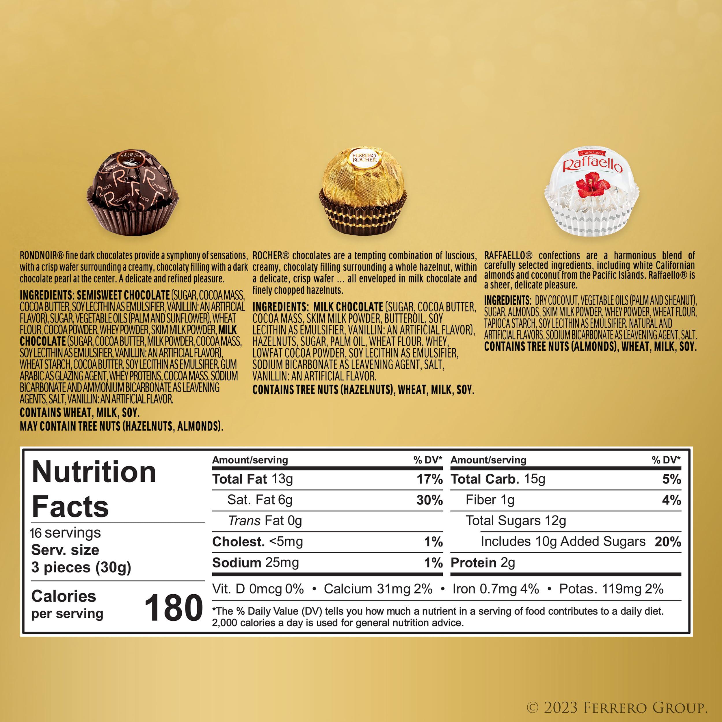 Ferrero Collection, 48 Count, Premium Gourmet Assorted Hazelnut Milk Chocolate, Dark Chocolate and Coconut, 18.2 oz - Image 5