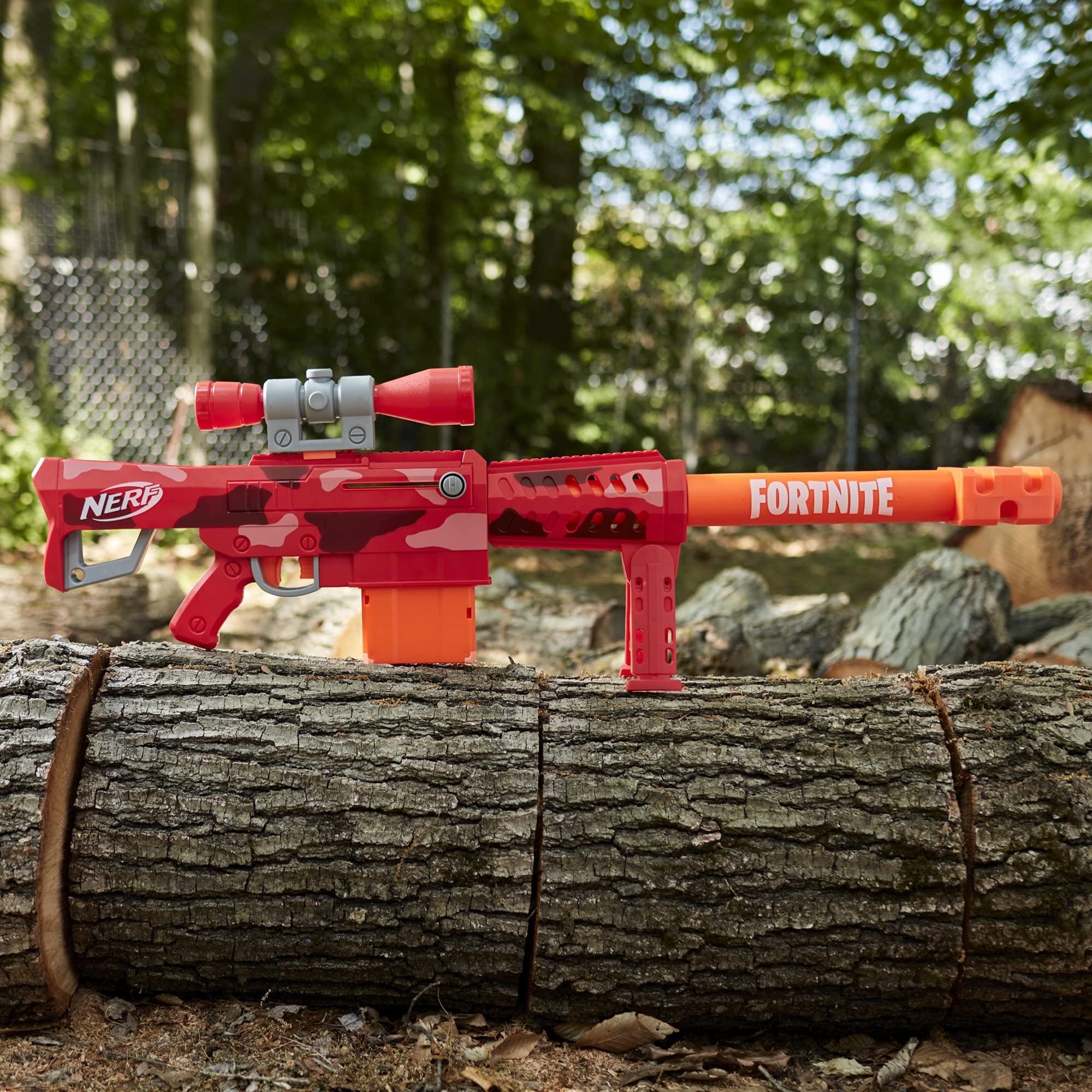 NERF Fortnite Heavy SR Blaster Scope, Big Blaster, 6 Mega Darts, 6-Dart Clip, Kids Toy Foam Blasters, Fortnite Toys for Boys and Girls - Image 2