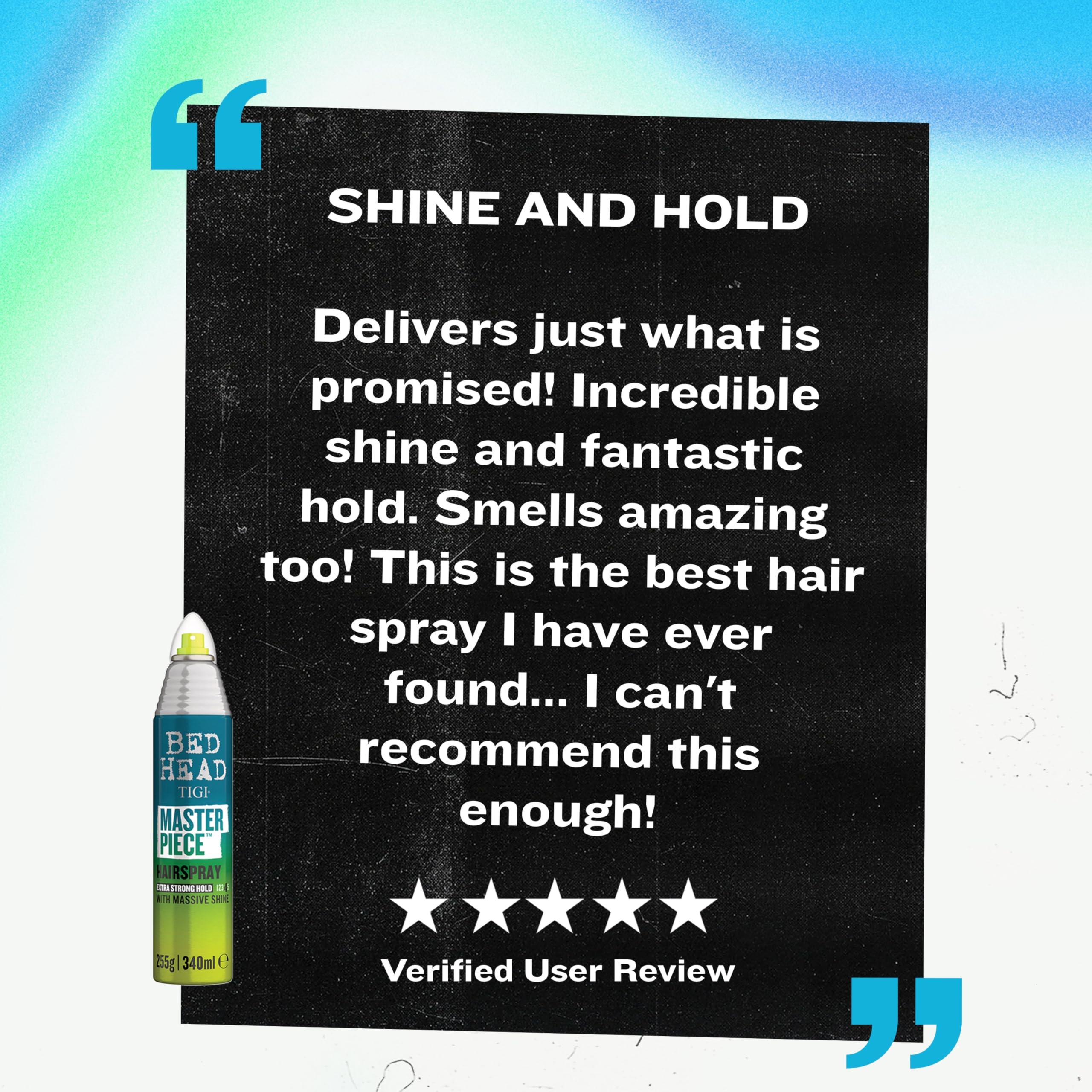 Bed Head by TIGI Frizz Control Hairspray Extra Hold Masterpiece Hair Care Spray for Incredibly Shiny and Glossy Hair, 10.3 oz - Image 7