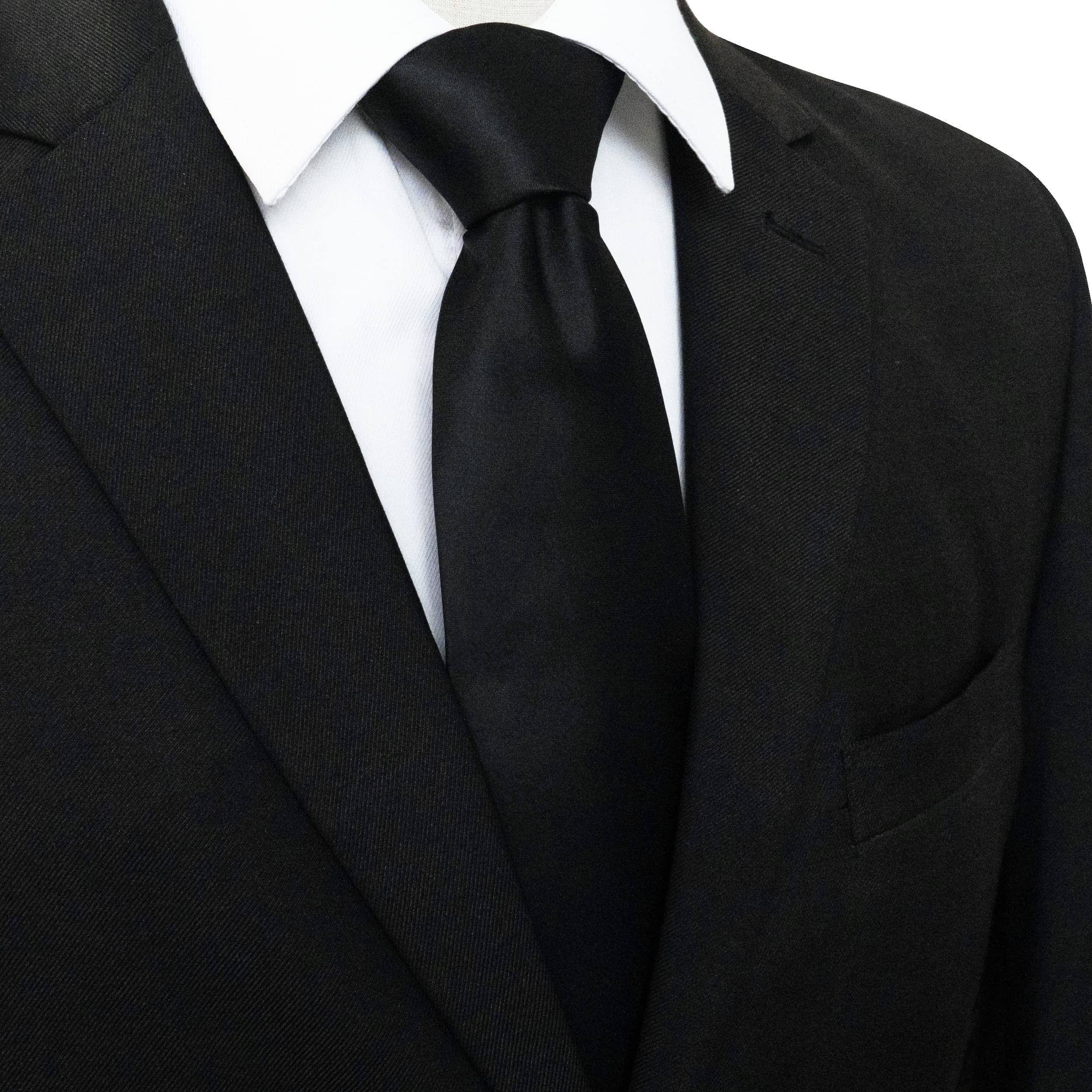 JEMYGINS Solid Color Tie Mens Necktie for Business and Wedding - Image 2