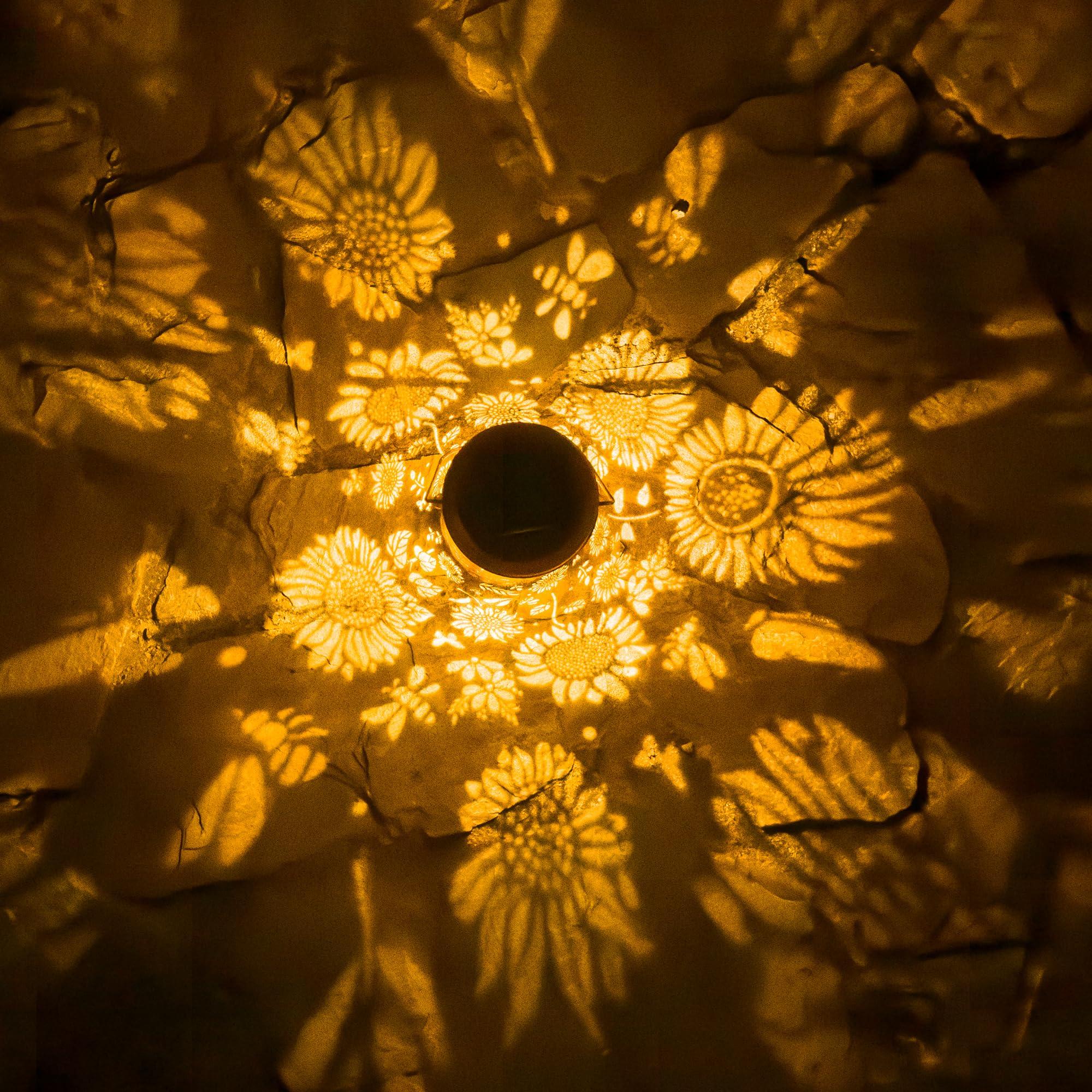 ANYTALK Birthday Gifts for Women Mom Grandma, Sunflower Solar Lanterns Outdoor Waterproof, Hanging Solar Lights for Yard, Patio, Porch, Garden Decor - Image 9
