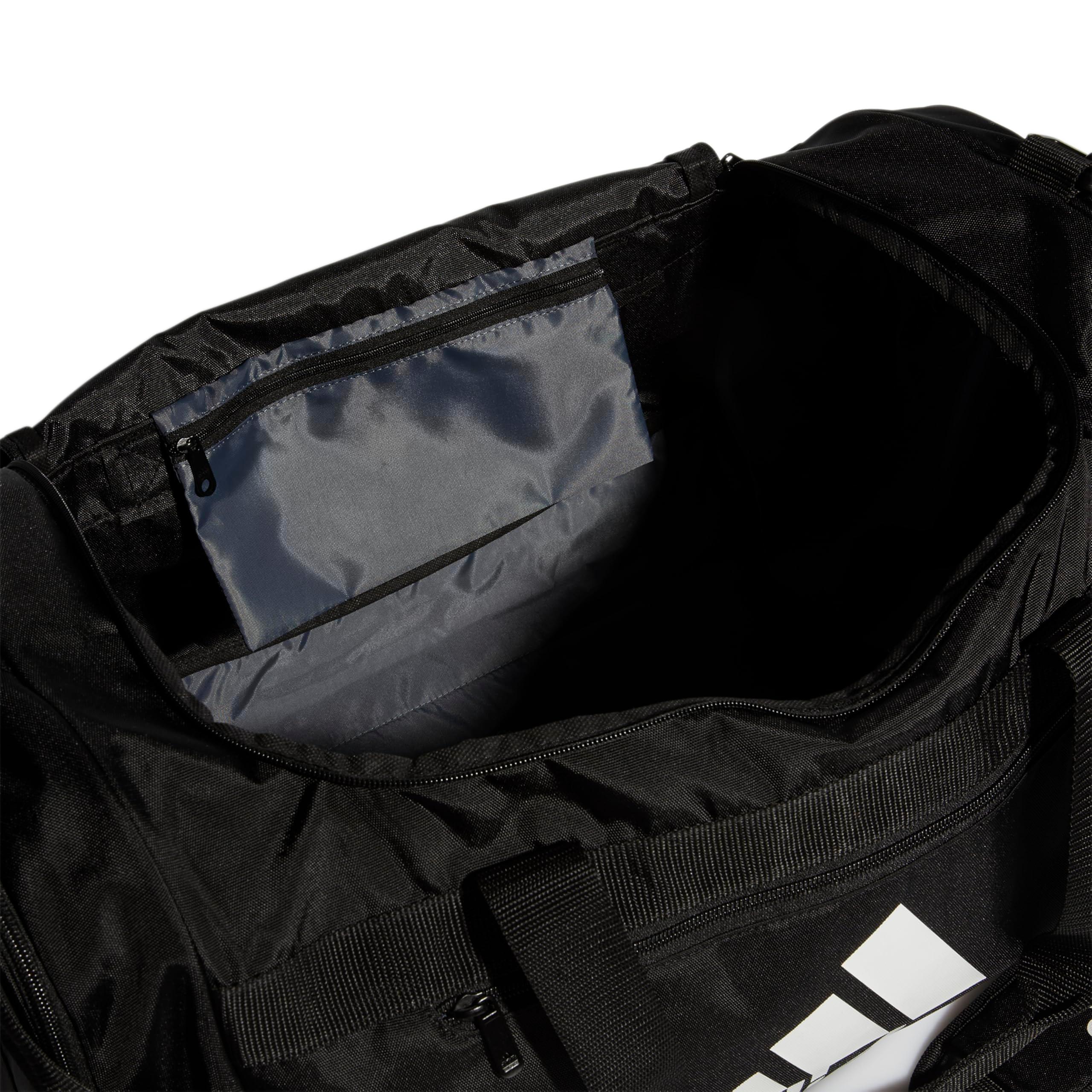 adidas Unisex Defender 4.0 Gym Duffel Bag for Men and Women, Black/White, Medium (66L) - Image 3