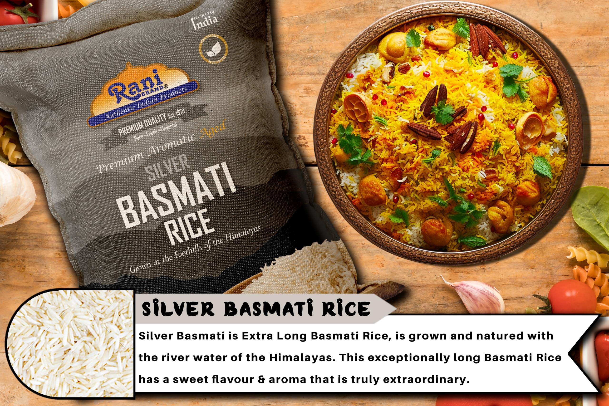 Rani Silver White Basmati Rice Extra Long Aged 40-Pound Bag, 640oz (40lbs) 18.16kg ~ All Natural | Gluten Friendly | Vegan | Indian Origin | Kosher | Export Quality - Image 7