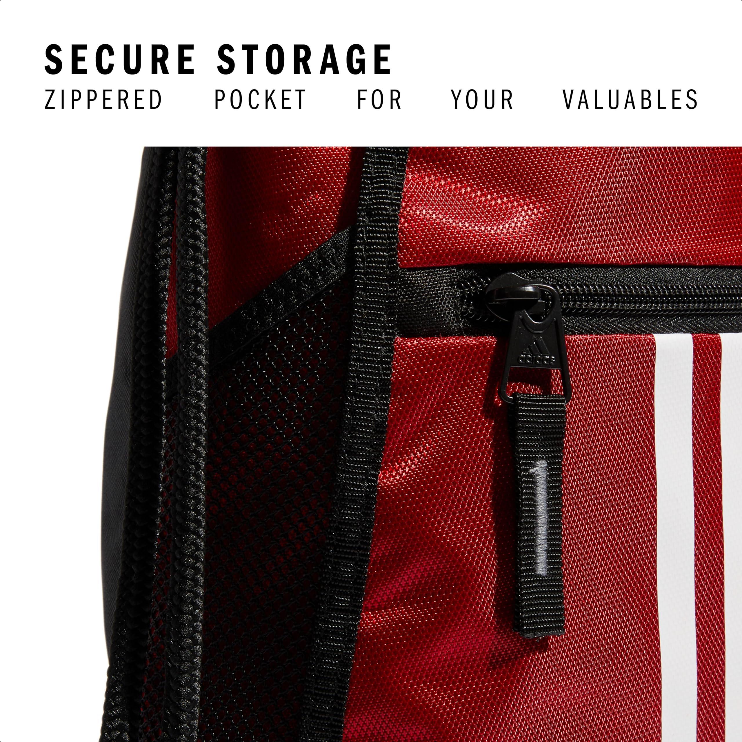 adidas Alliance Sackpack, Drawstring Backpack, Lightweight Small Gym Bag for Women and Men, Team Power Red, One Size - Image 4