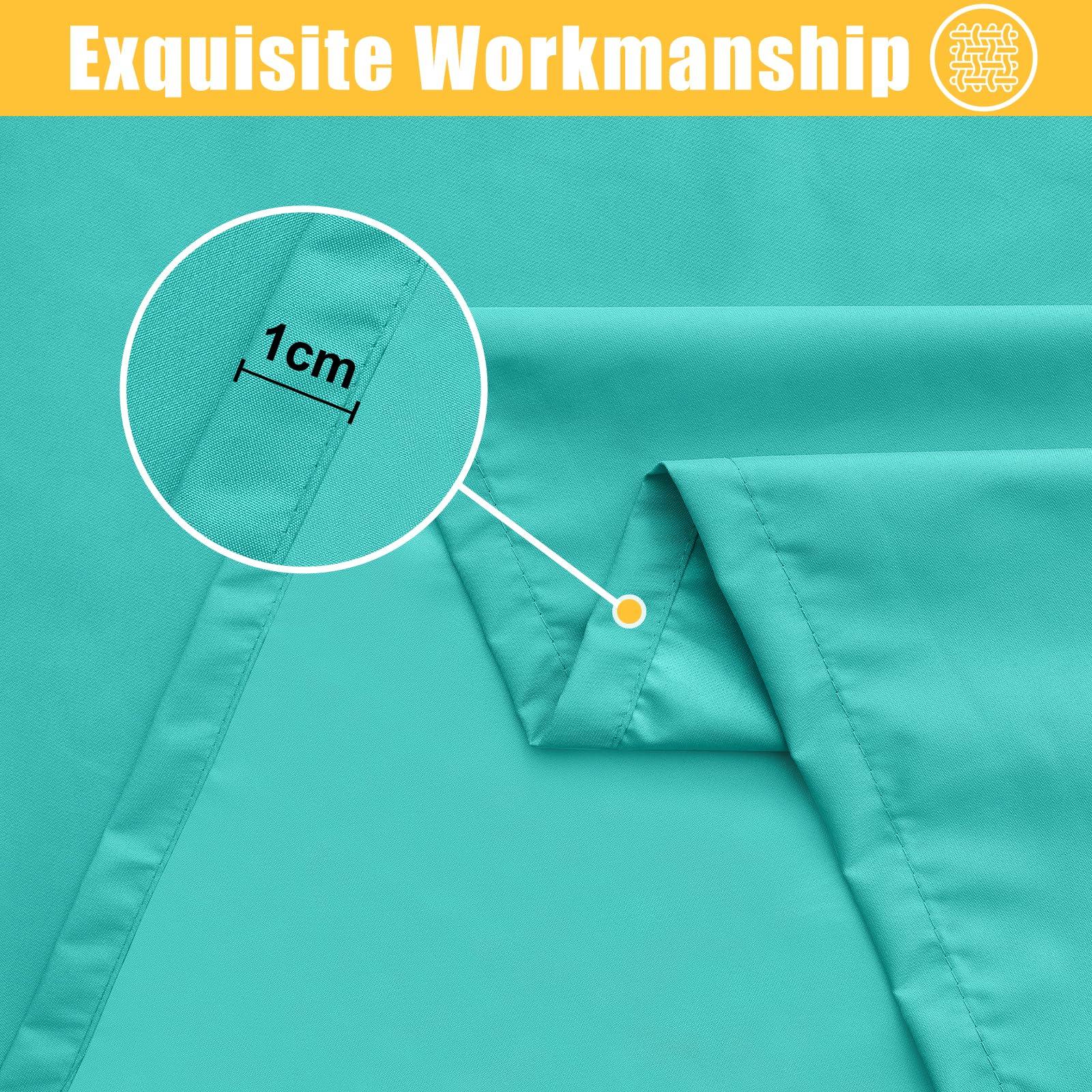 Spotjoy Rectangle Table Cloth, Waterproof Elastic Fitted Tablecloth for 6 Foot Folding Tables, Washable Polyester Tablecloths for Picnic, Camping, Outdoor (Aqua, 30"x72") - Image 8