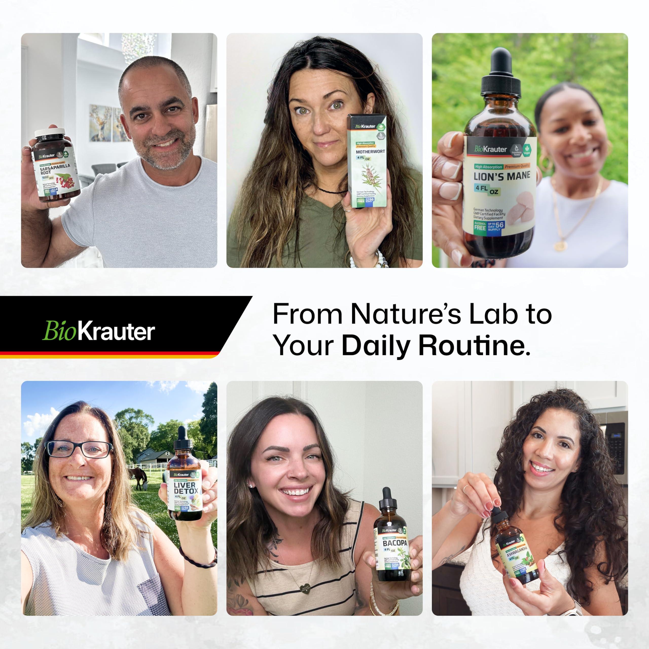 BIO KRAUTER Dan Shen Root Capsules - 1200 mg Strength - 100 Red Sage Caps - Antioxidant Source - Salvia Miltiorrhiza Root - Vegan - Image 6