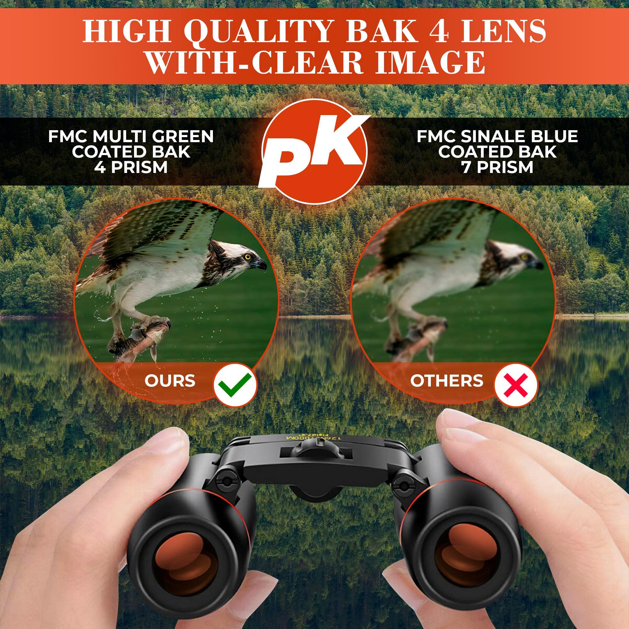 30x60 Travel Binoculars for Bird Watching – Small Binoculars for Adults with 126M/1000M Wide Field of View, 7.2° Angle & Storage Bag – Designed for Hiking, Birdwatching, and Outdoor Adventures - Image 8