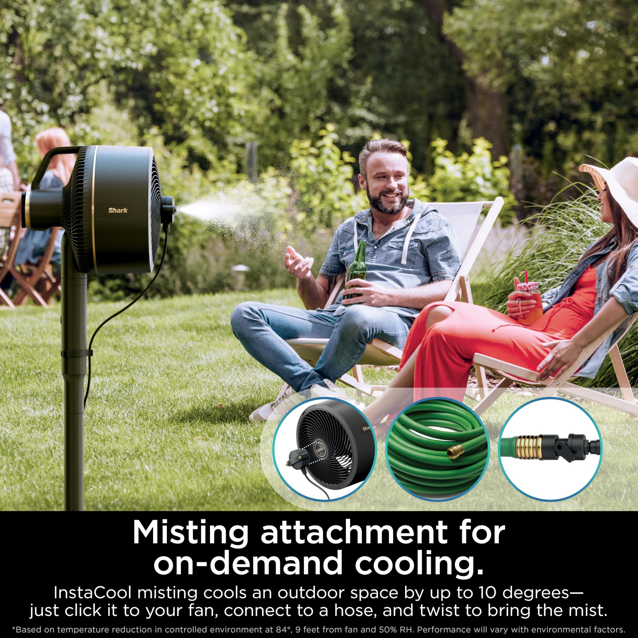 Shark FlexBreeze Fan - Indoor & outdoor oscillating fan, pedestal & tabletop, corded & cordless portable fan with outdoor InstaCool misting attachment - FA222 - Image 11