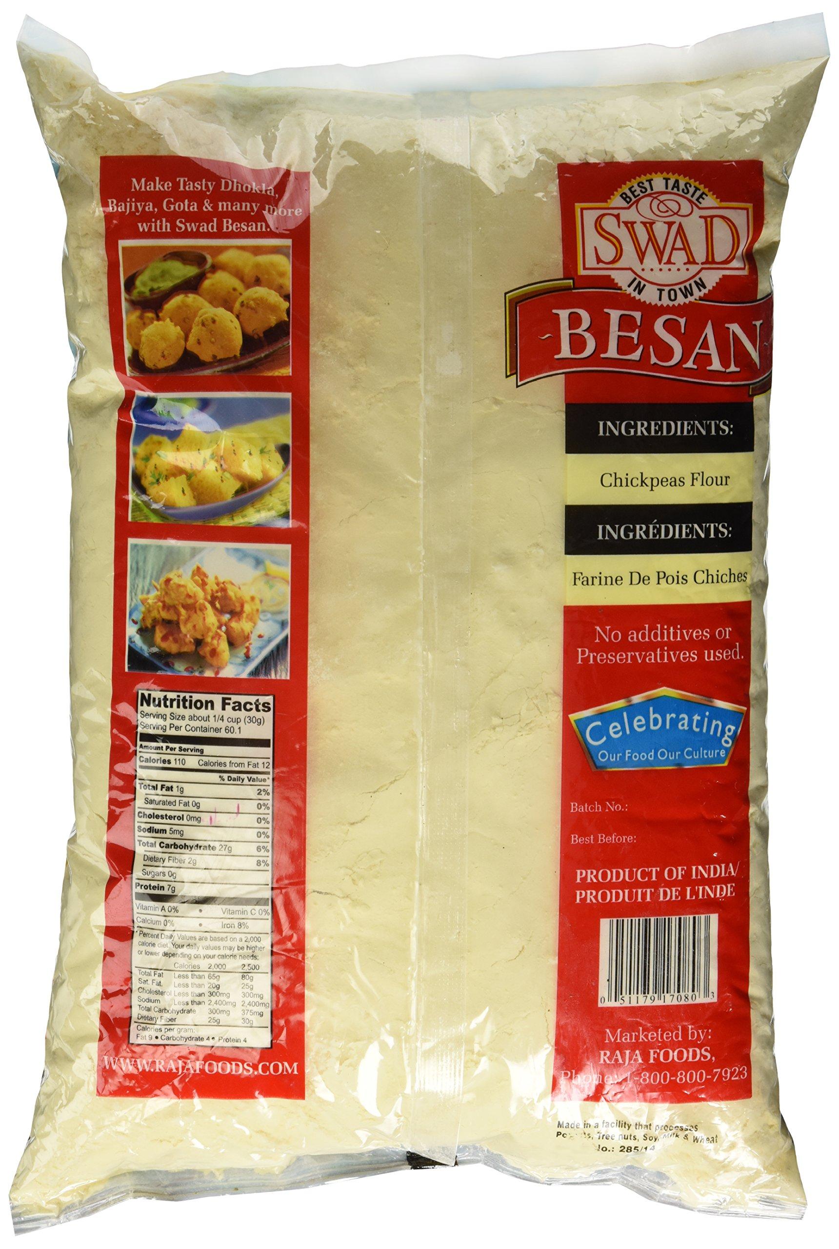 Swad Besan (Gram or Chick Pea Flour) - 4lb, Indian Groceries - Image 4