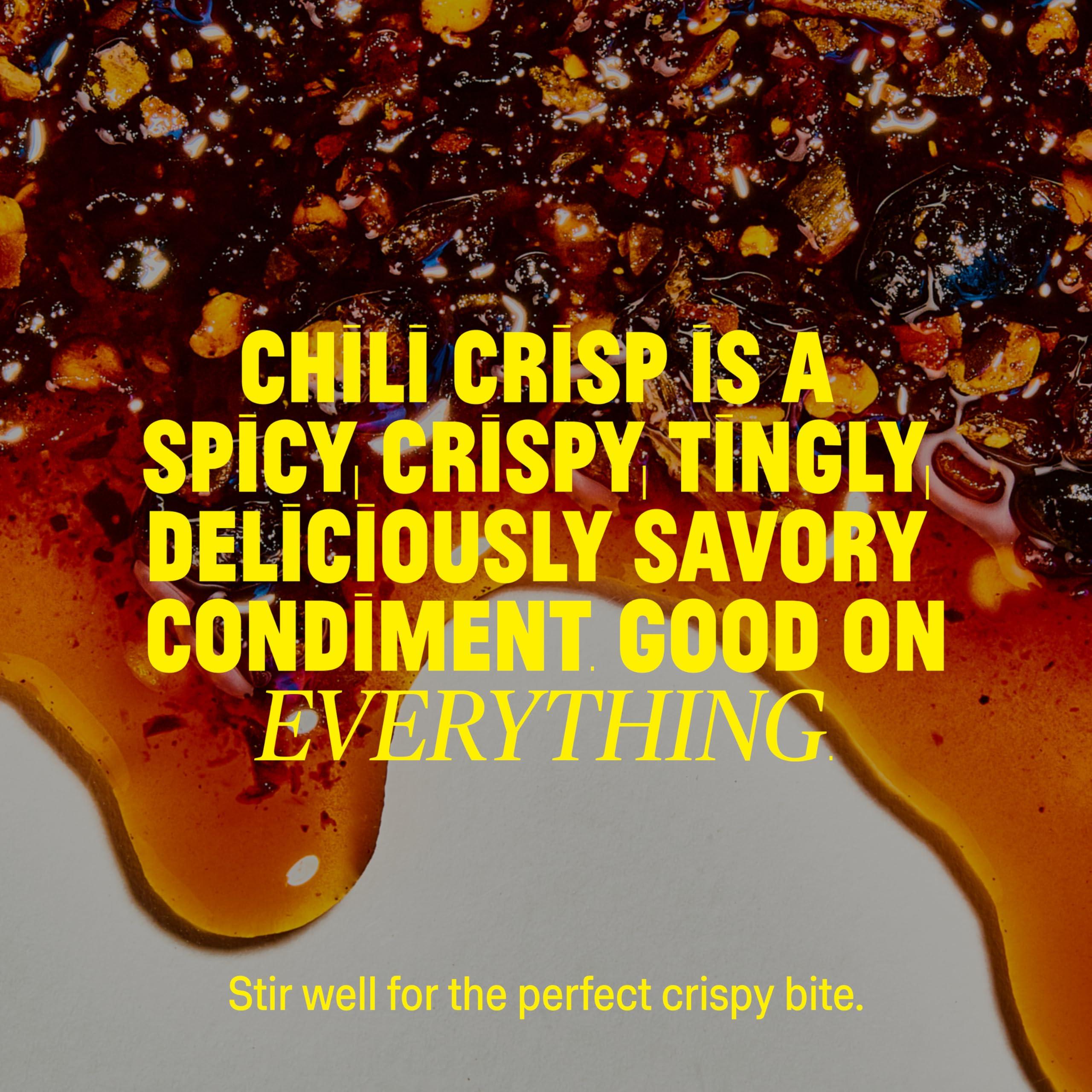 FLYBYJING Original Sichuan Chili Crisp: Premium Chili Oil w/Crunchy Garlic and Shallots - Spicy, Savory, Vegan, Sugar Free Hot Sauce - Good on Noodles, Proteins, Veggies & Everything, 6oz (Pack of 1) - Image 3