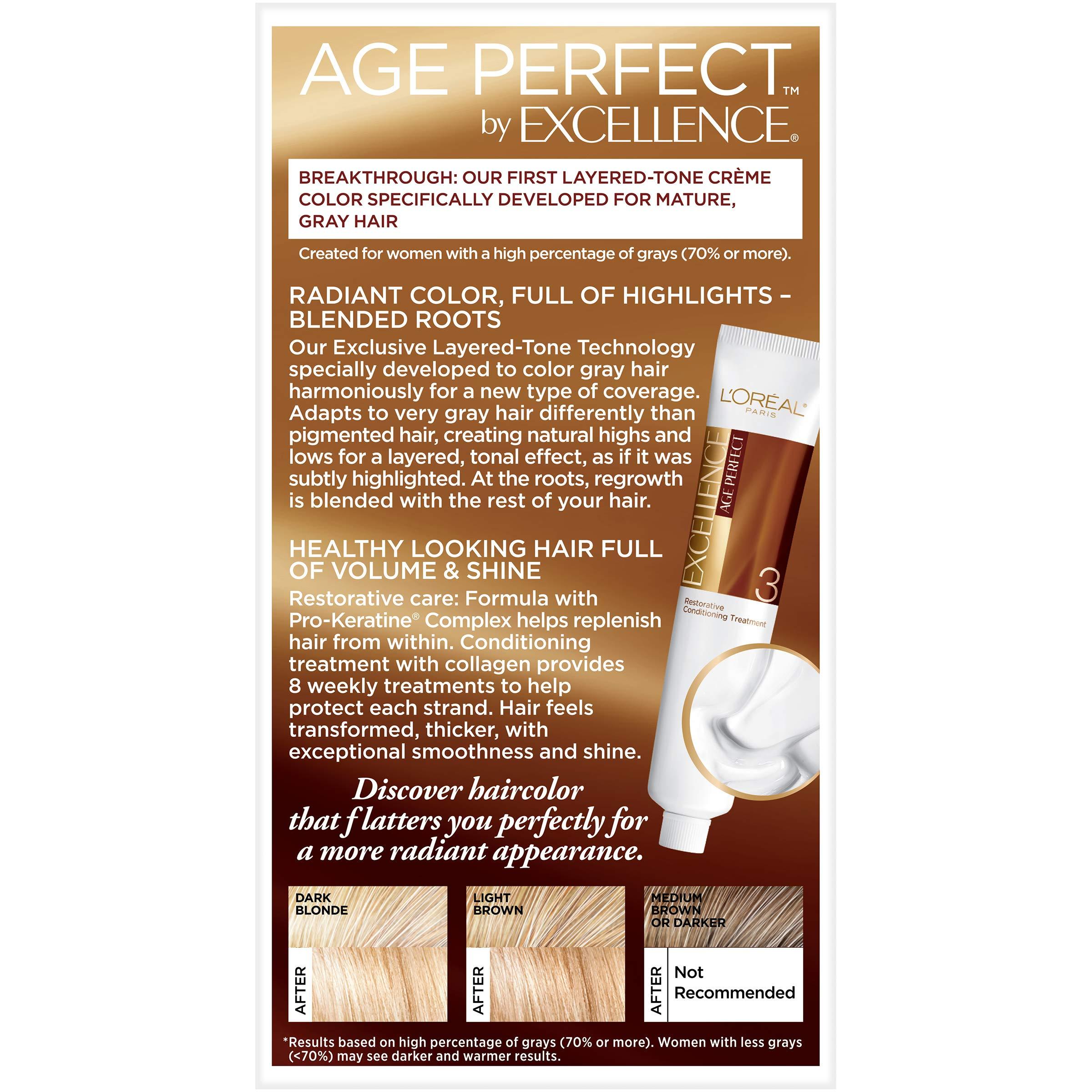 L'Oreal Paris Excellence Age Perfect Layered Tone Flattering Color, 8N Medium Natural Blonde Set (Packaging May Vary) - Image 10