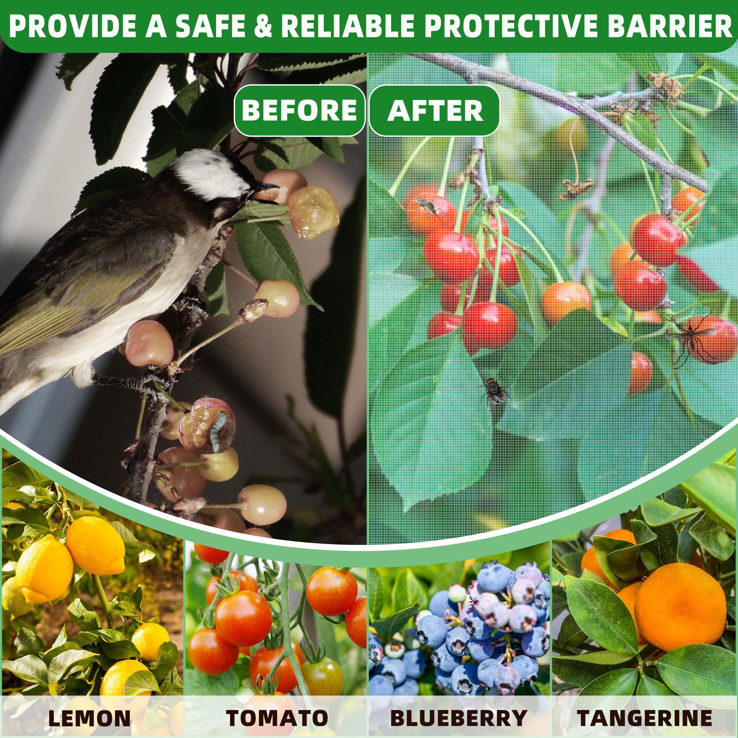 5 Pack Garden Plant Fruits Tree Protection Netting Covers with Drawstring, 3.3 x 2.7Ft Bird Insect Netting Bag, Plant Netting Barrier for Fruit/Flower/Herb/Vegetables (3.3 x 2.7Ft) - Image 4