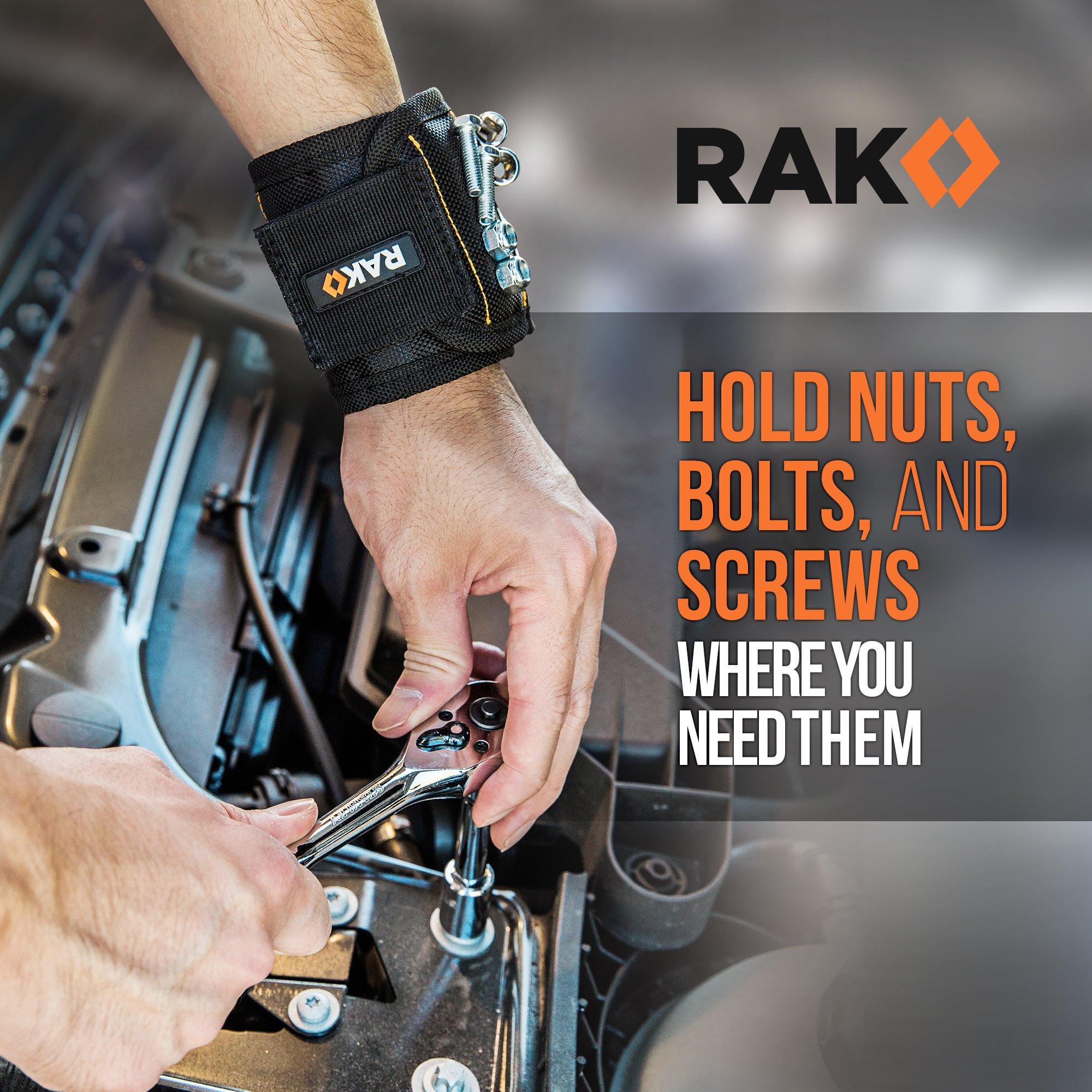 RAK Magnetic Wristband for Holding Screws, Nails, Drill Bits for Men, for Dad - Premium Nylon, Lightweight Powerful Magnets for Dad, Husband, Grandpa, Handyman - Image 7