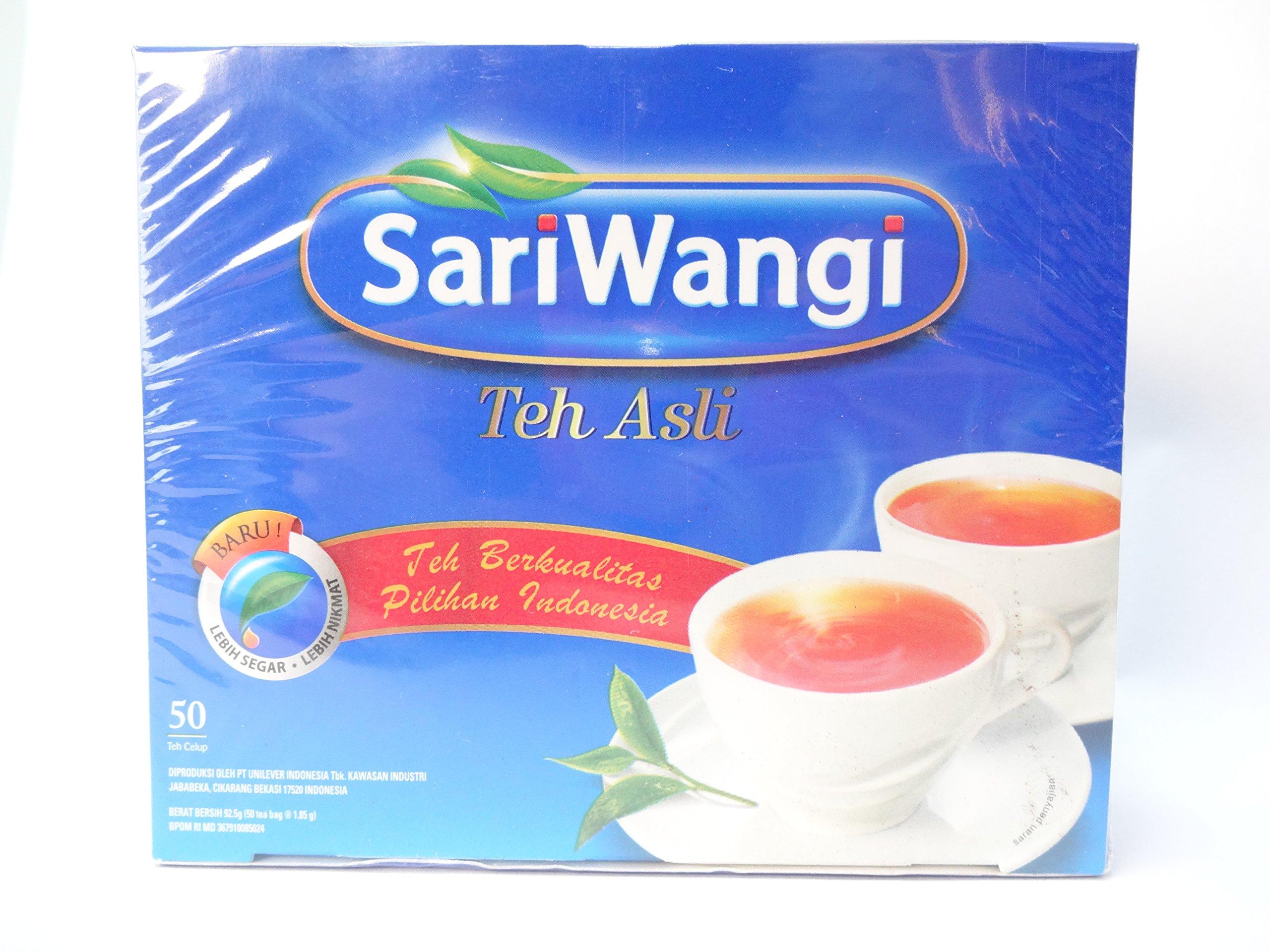 Sari Wangi Teh Asli, Indonesian Black Tea, 50teabags (Pack of 1)