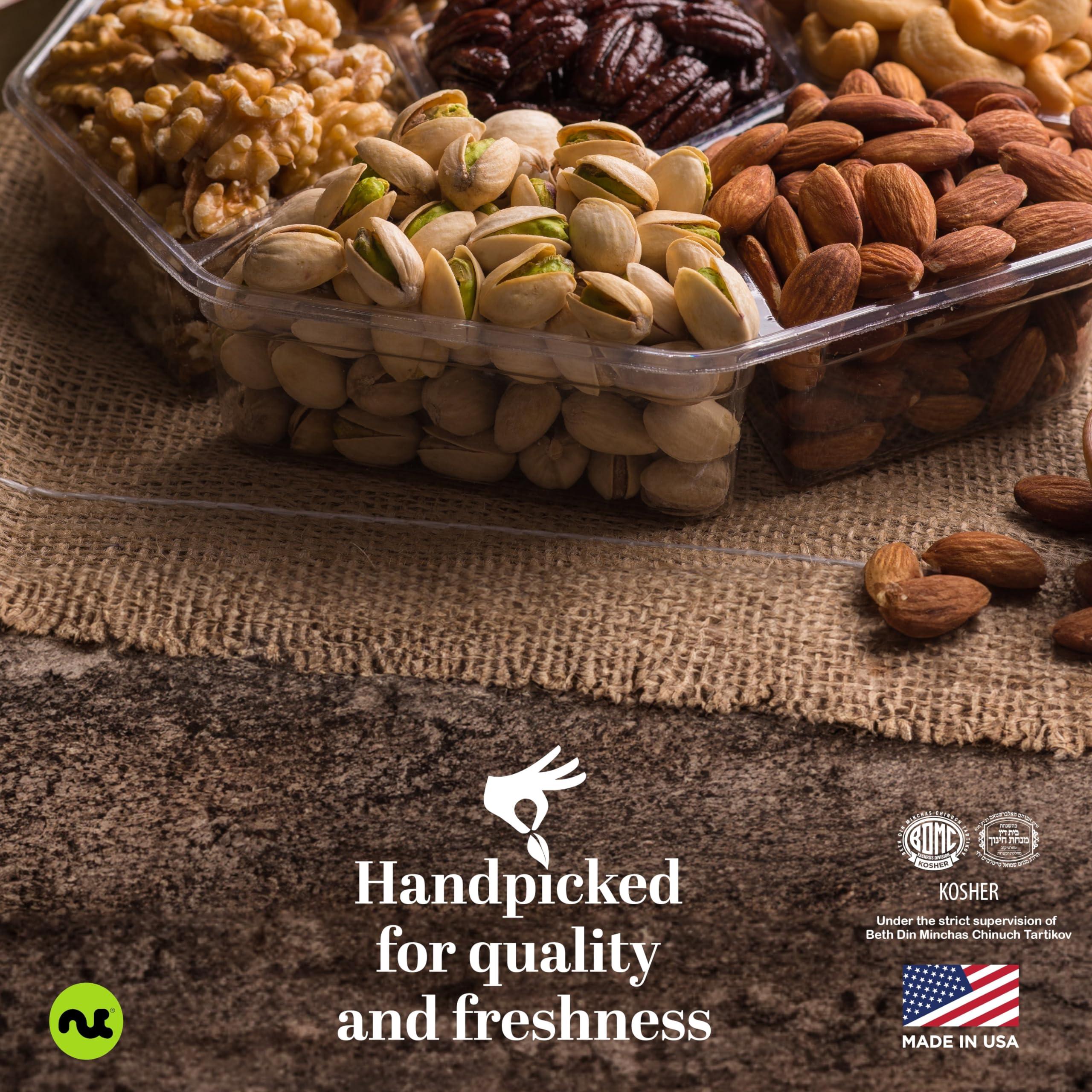 NUT CRAVINGS - Mixed Nuts Gift Basket in Red Gold Box (7 Assortments, 1 LB) Food Arrangement, Healthy Snack Care Package, Kosher - Image 7