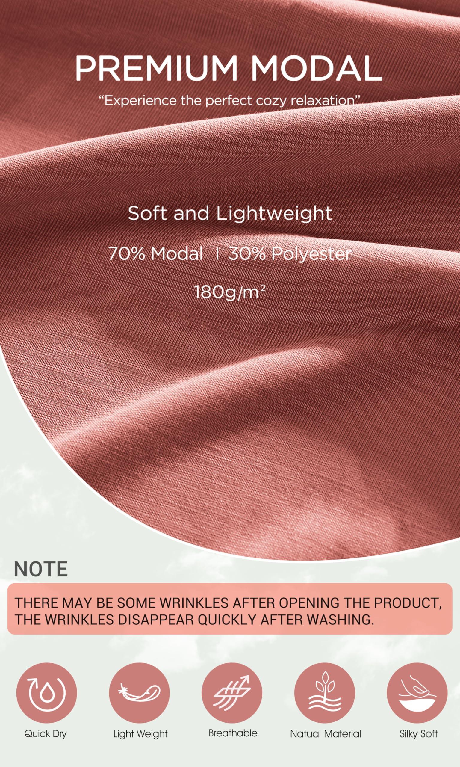 ODODOS 2-Pack Ultra-Soft Modal Lounge Shorts for Women – Lightweight & Breathable Sleepwear, 3" Inseam - Image 6