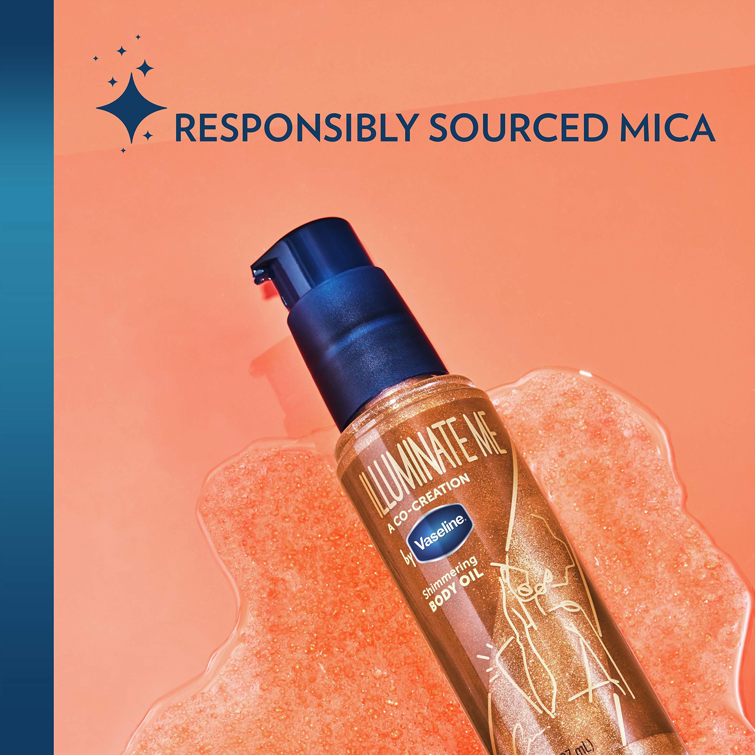 Vaseline Illuminate Me Shimmering Body Oil Created for Melanin Rich Skin, Illuminates Skin with Finishing Touch of Shimmer for Glowing Skin 3.3 oz - Image 3