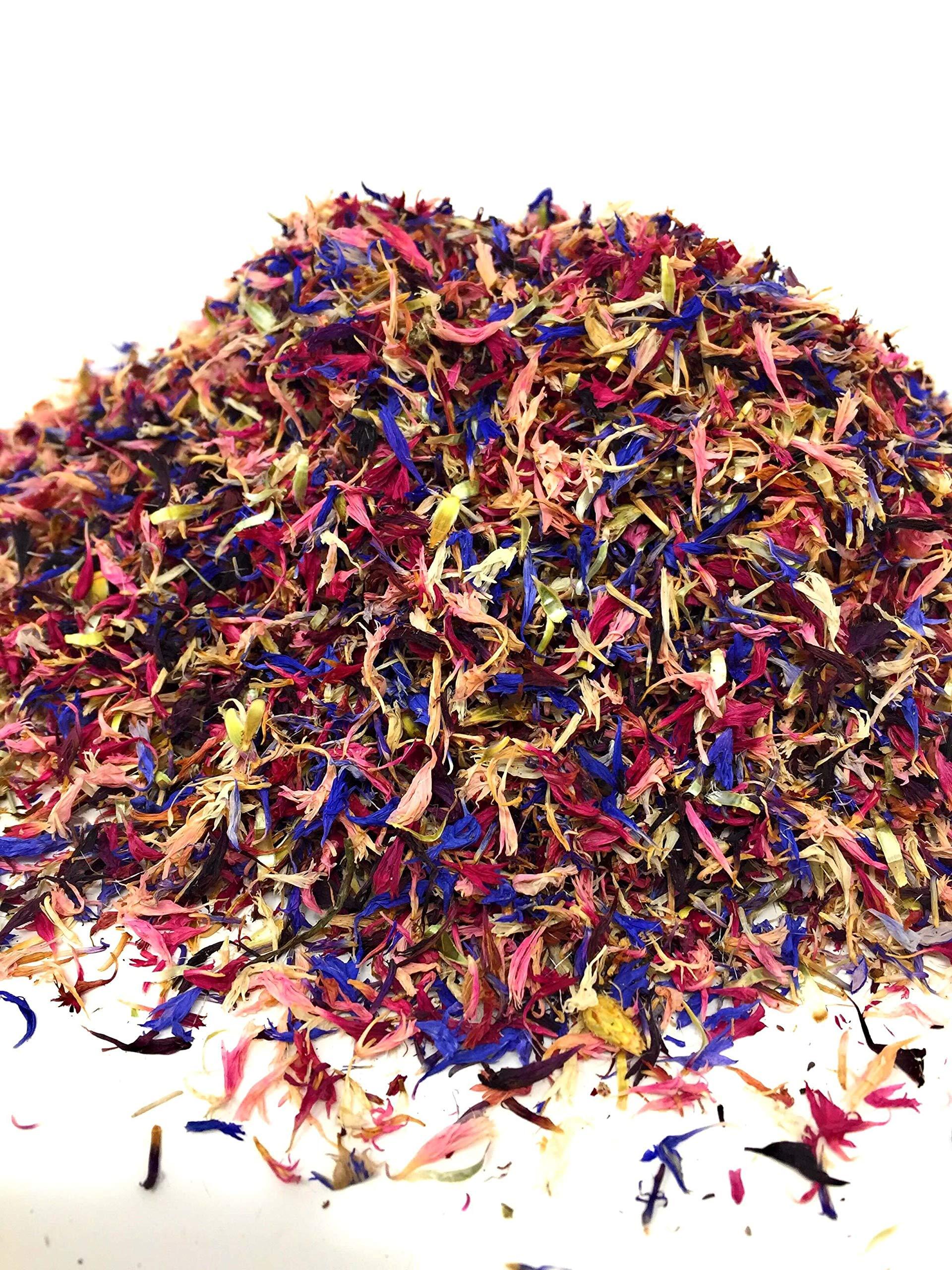 Edible Flower Sprinkles - Mesmerizing Cornflower Fireworks Petals - 100% Natural Centaurea Cyanus, Grown in Germany - Dried Colorful Cornflowers for Herbal Tea, Topping on Cupcakes, Desserts - Image 3