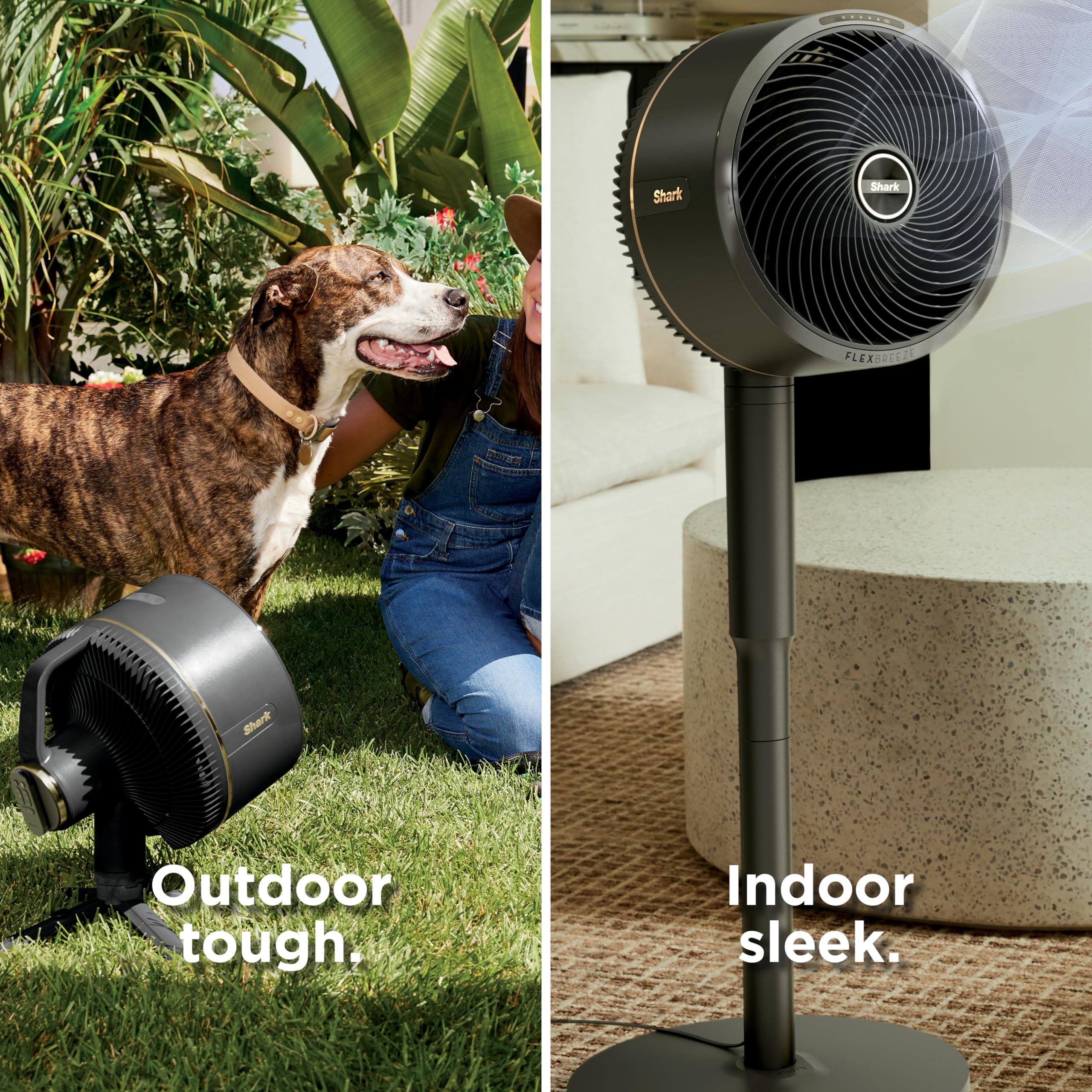 Shark FlexBreeze Fan - Indoor & outdoor oscillating fan, pedestal & tabletop, corded & cordless portable fan with outdoor InstaCool misting attachment - FA222 - Image 14