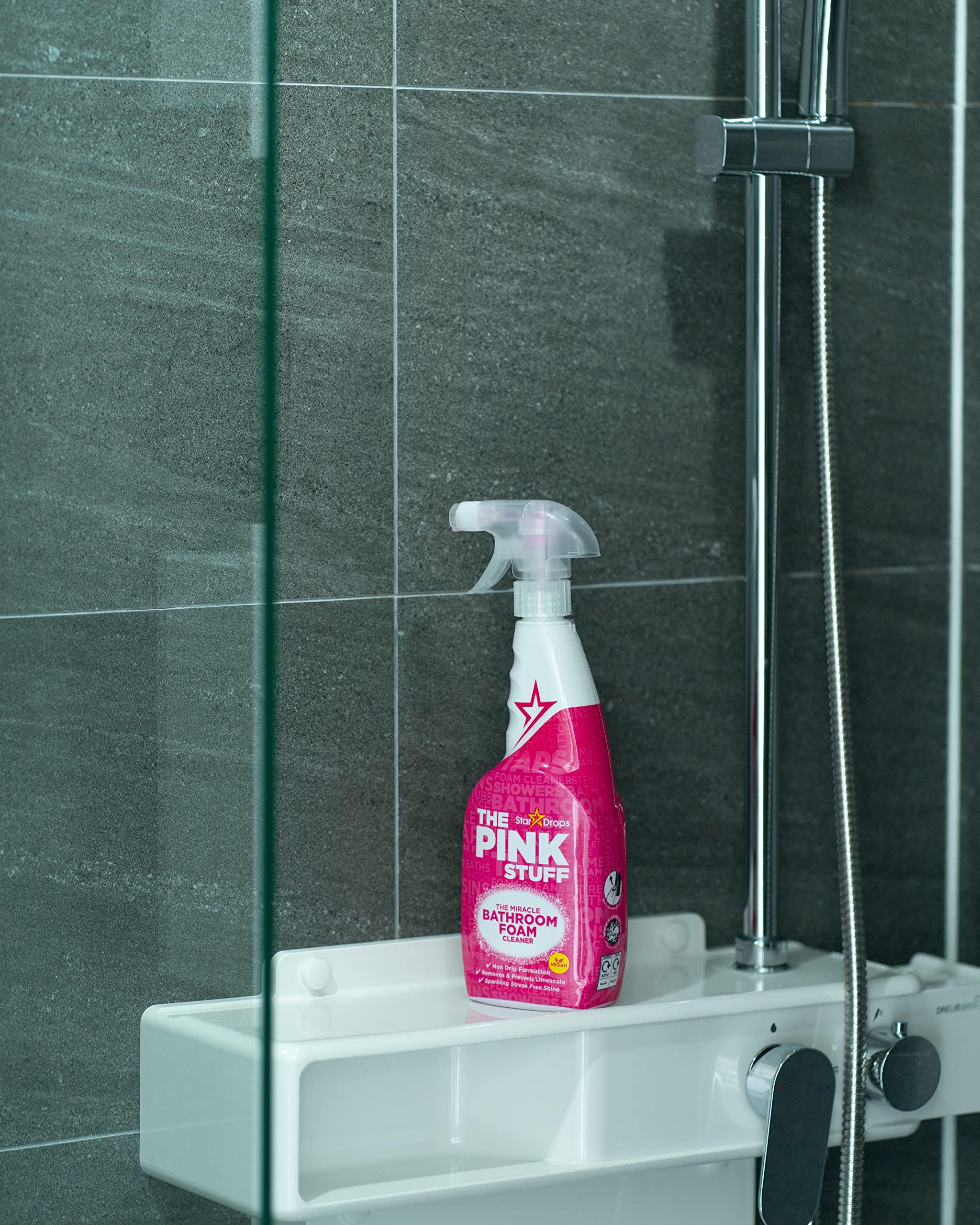 Stardrops - The Pink Stuff - Miracle Bathroom Foam Cleaner 750ml - Baths, Tiles, Soap Scum, Limescale, Streak Free - Image 9