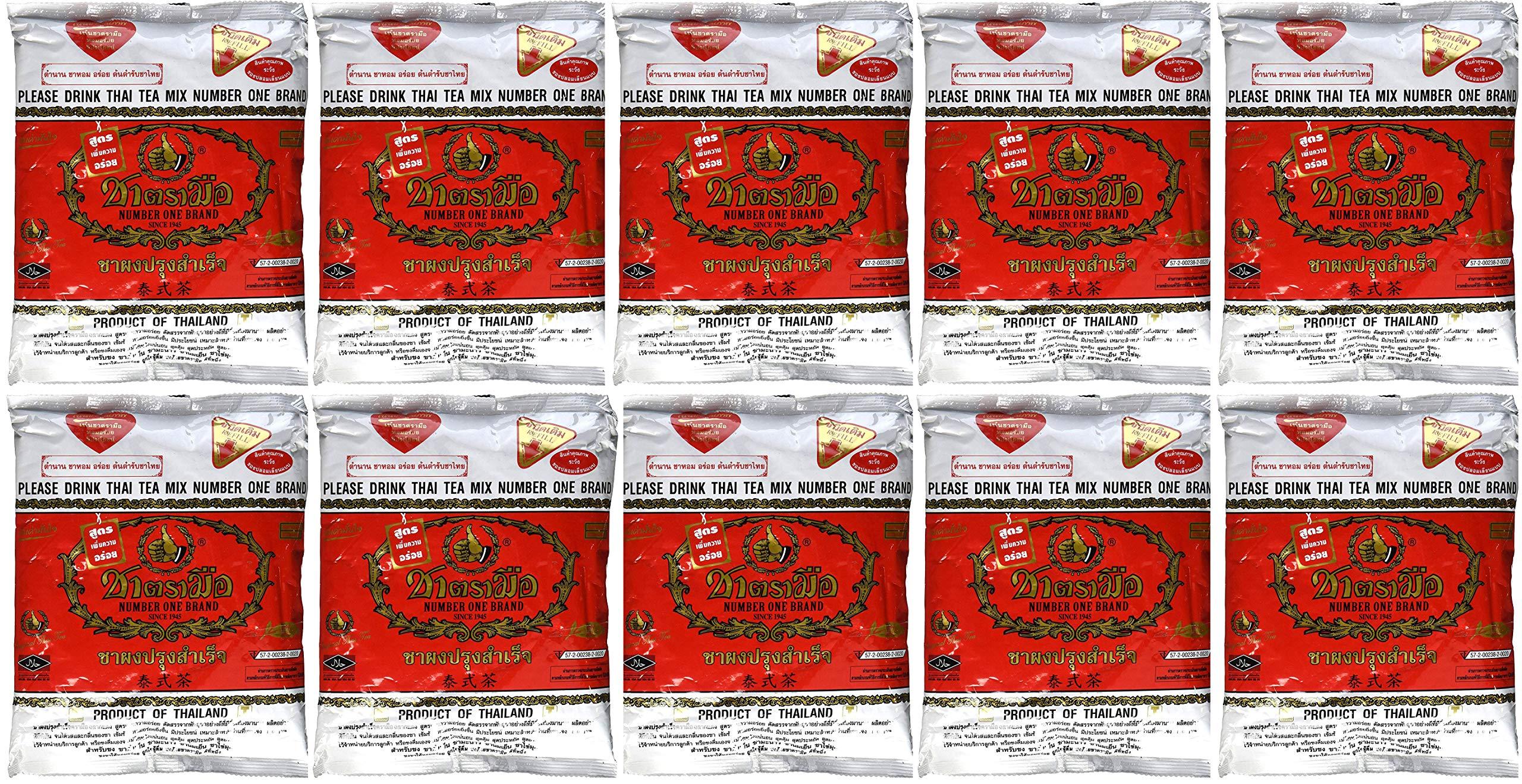 WHOLESALE 10 Bags Number One The Original Thai Iced Tea Mix 4,000 Gram - Number One Brand Imported From Thailand - Great for Restaurants That Want to Serve Authentic and Thai Iced Teas, 400g Bag