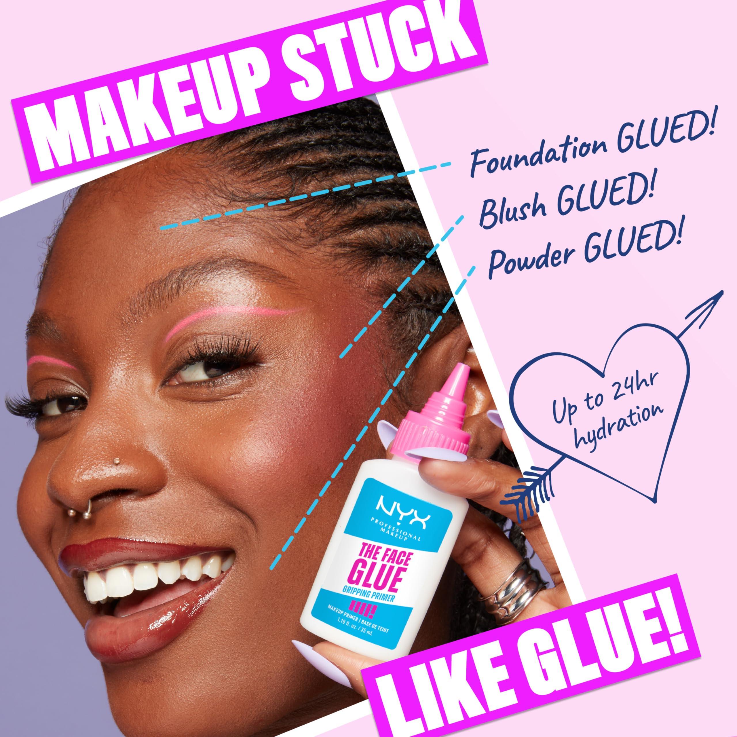 NYX PROFESSIONAL MAKEUP The Face Glue Gripping Primer, Hydrating Makeup Primer with Up To 24HR Wear, Vegan & Cruelty Free - Image 2