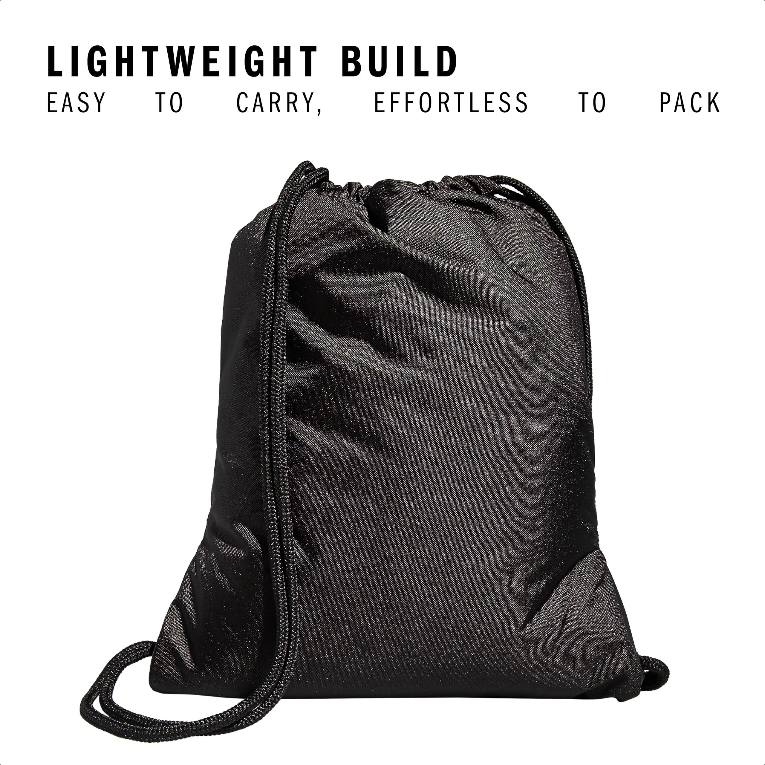 adidas Alliance Sackpack, Drawstring, Lightweight Small Gym Bag for Women, Soccer Backpack, Black, One Size - Image 5