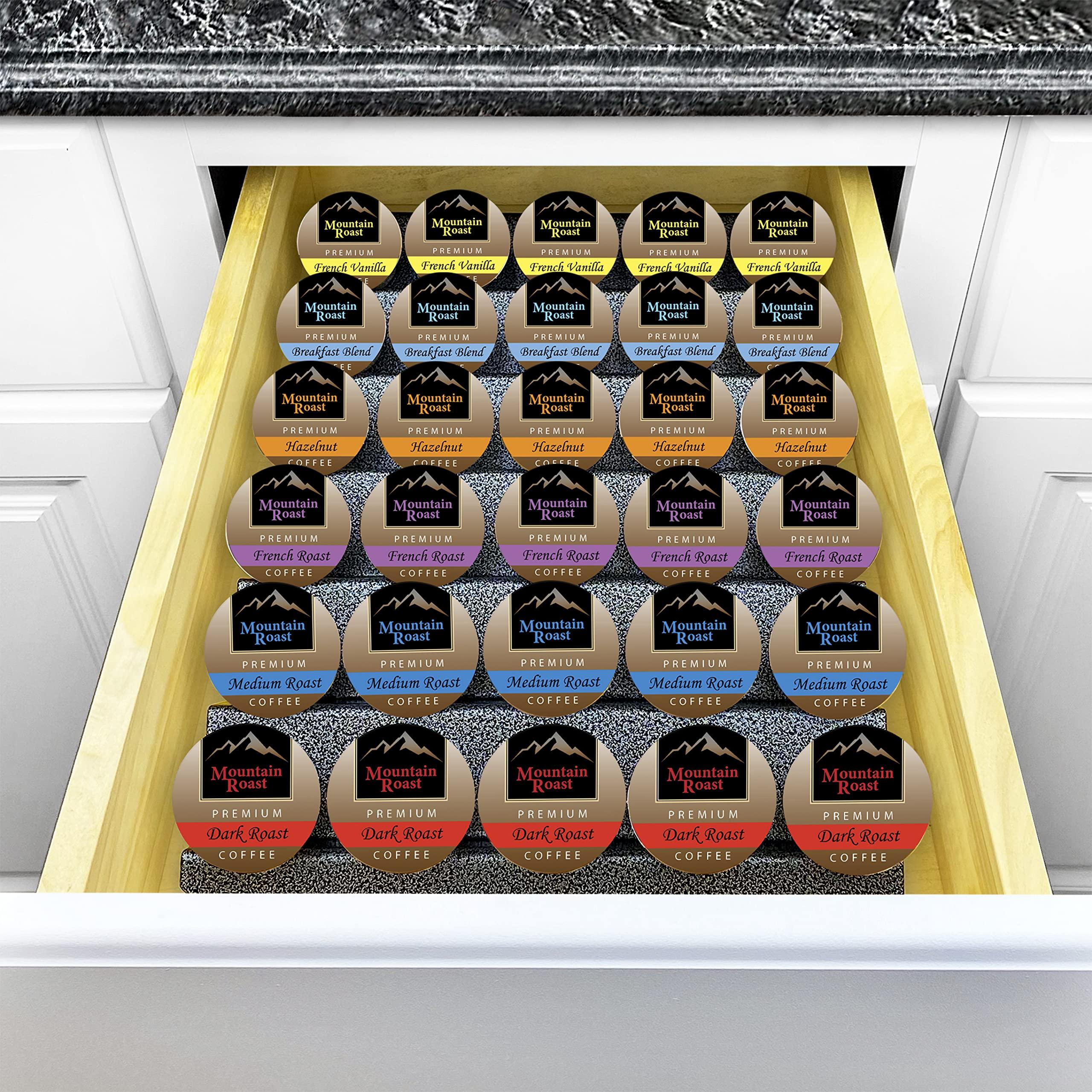 LYNK PROFESSIONAL® Coffee Pod Tray 6-Tier Heavy Gauge Steel Drawer Organizer for Kitchen Cabinets and Coffee Bars, compatible with Keurig K-Cup pods - Lifetime Limited Warranty - Silver Metallic - Image 8
