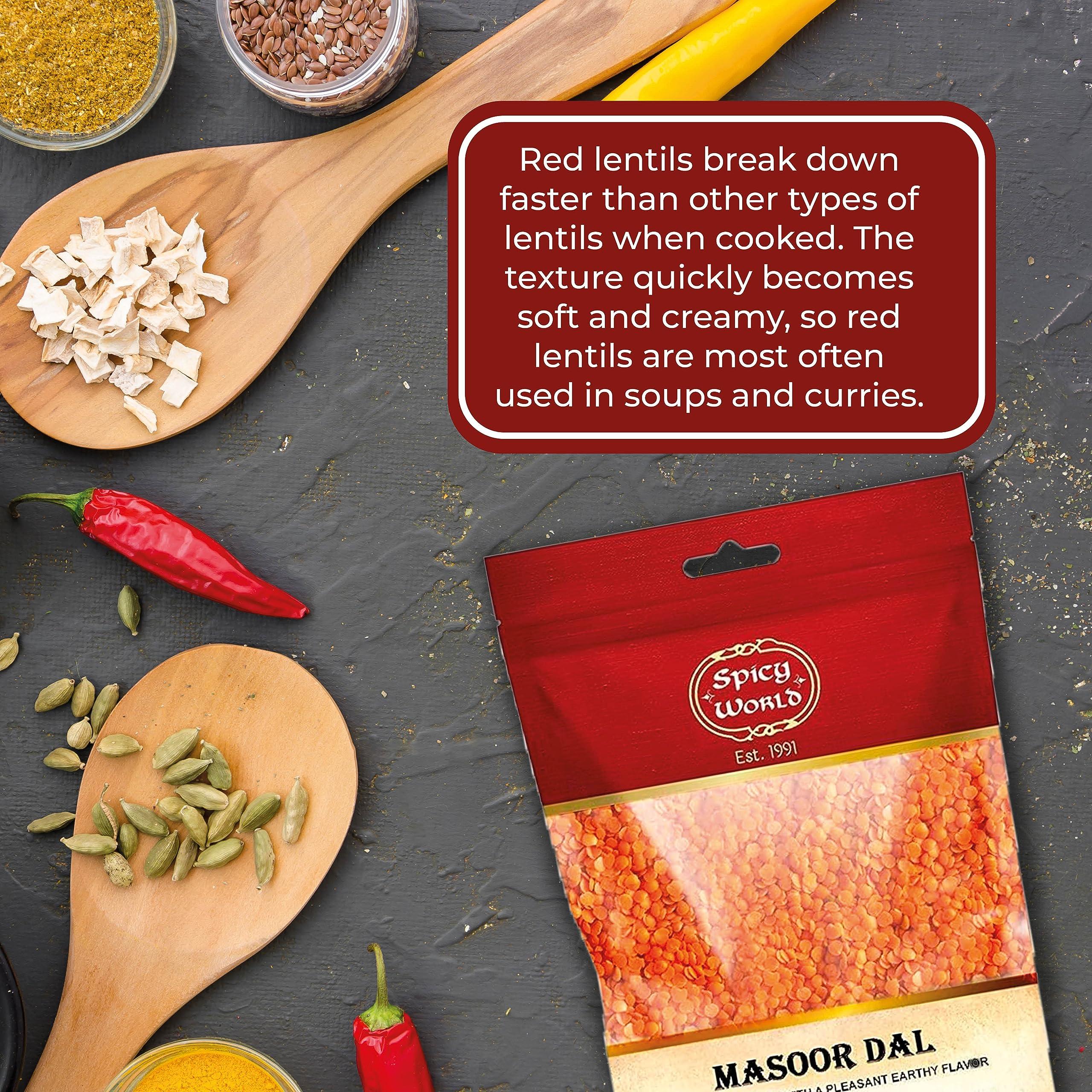 Masoor Dal 4 Pound Bag - Split Red Lentils Dry - All Natural, Pure, Vegan - Resealable Bag by Spicy World - Image 8