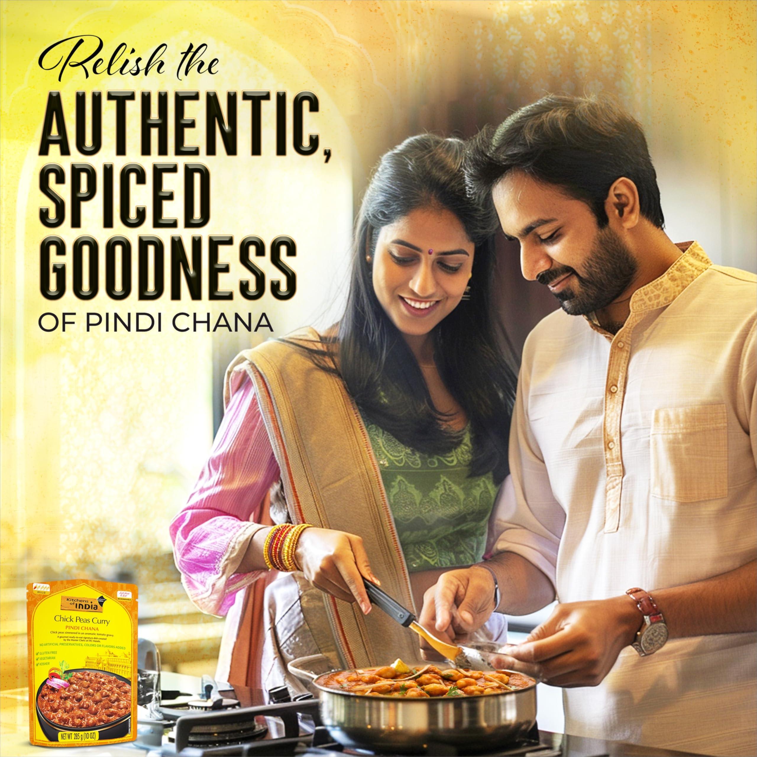 Kitchens of India Pindi Chana – Chick Peas Curry, (Pack of 6)10 Ounces , Gourmet Ready To Eat Authentic Indian Dish (Pack of 6) - Image 3