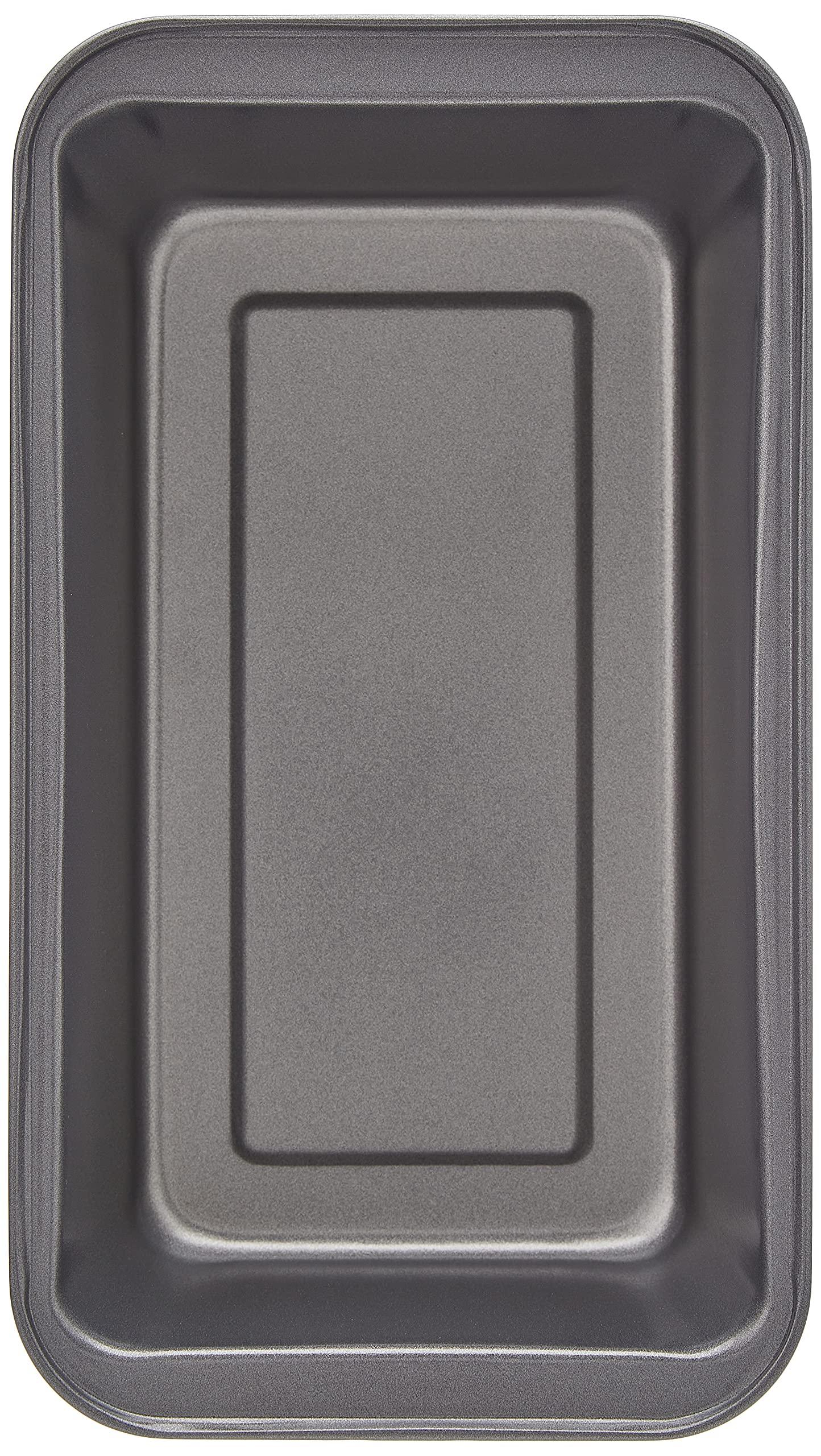Amazon Basics Rectangular Baking Bread Loaf Pan, 9.5 x 5 Inch, Set of 2, Gray - Image 4