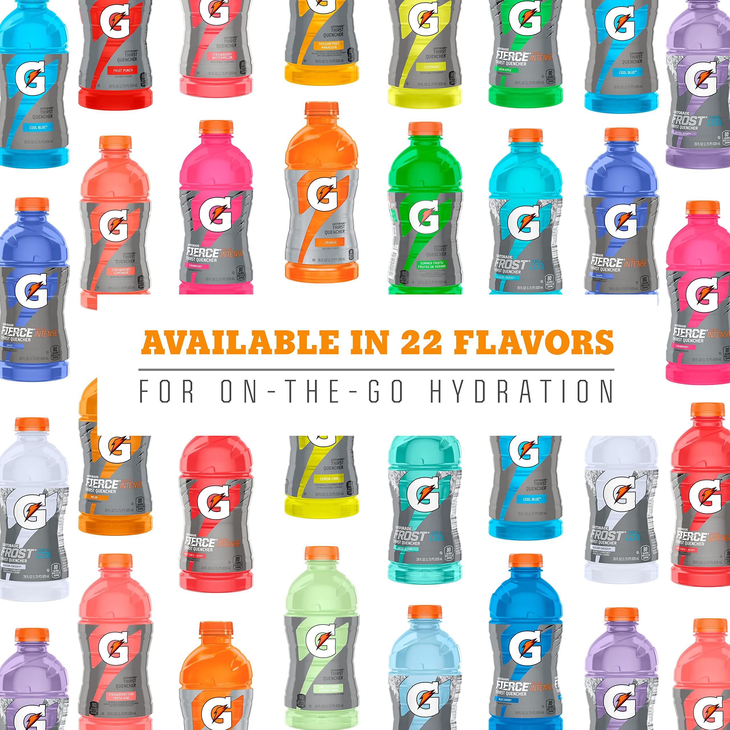 Gatorade Thirst Quencher, Fruit Punch and Cool Blue Variety Pack, 12 Ounce (Pack of 24) - Image 7