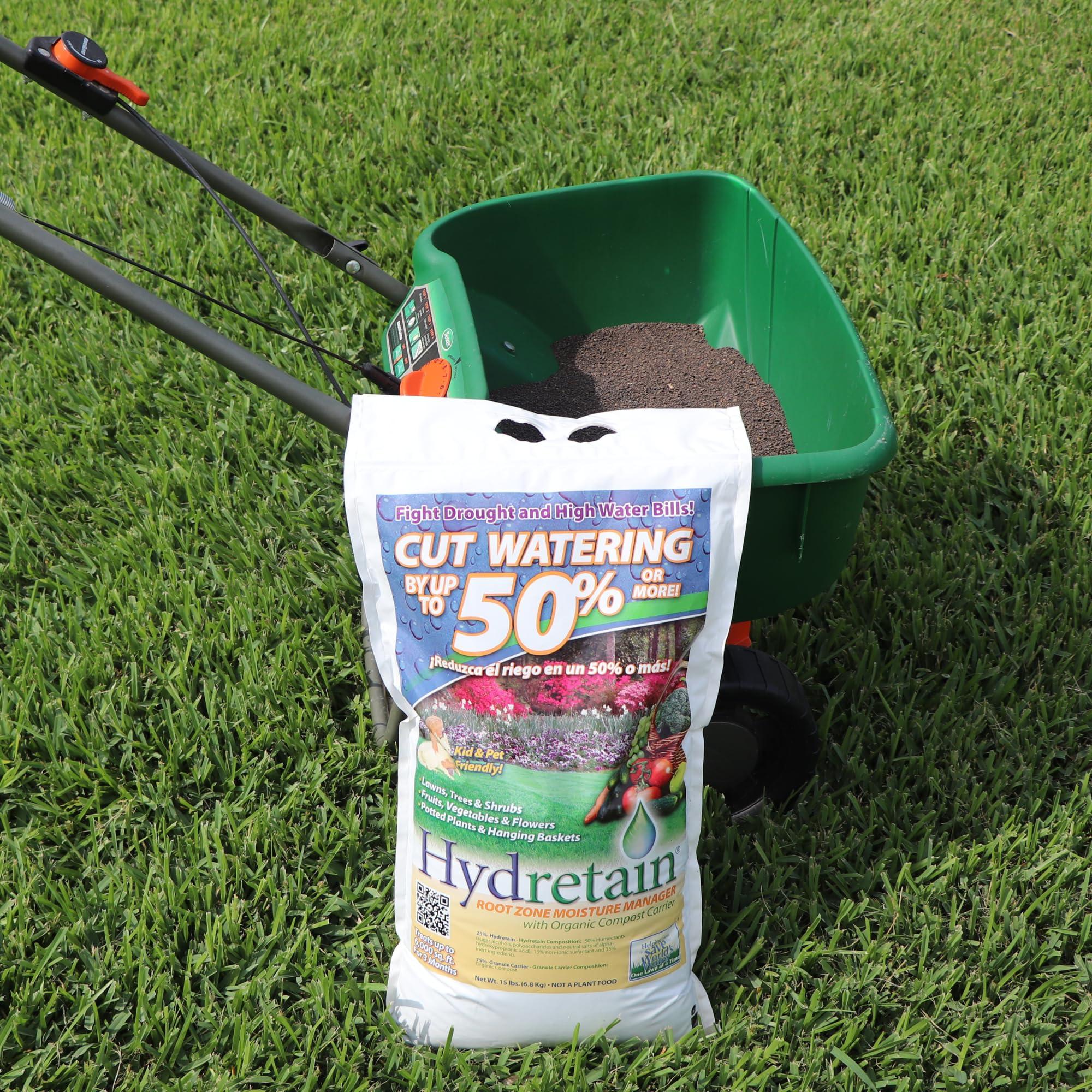 Hydretain Root Zone Moisture Manager - Drought Protection and Moisture Control for Lawns, Gardens, Containers - Reduces Watering, Delays Wilt - Covers up to 1,000 Sq Ft (3 lbs, Granule) - Image 6