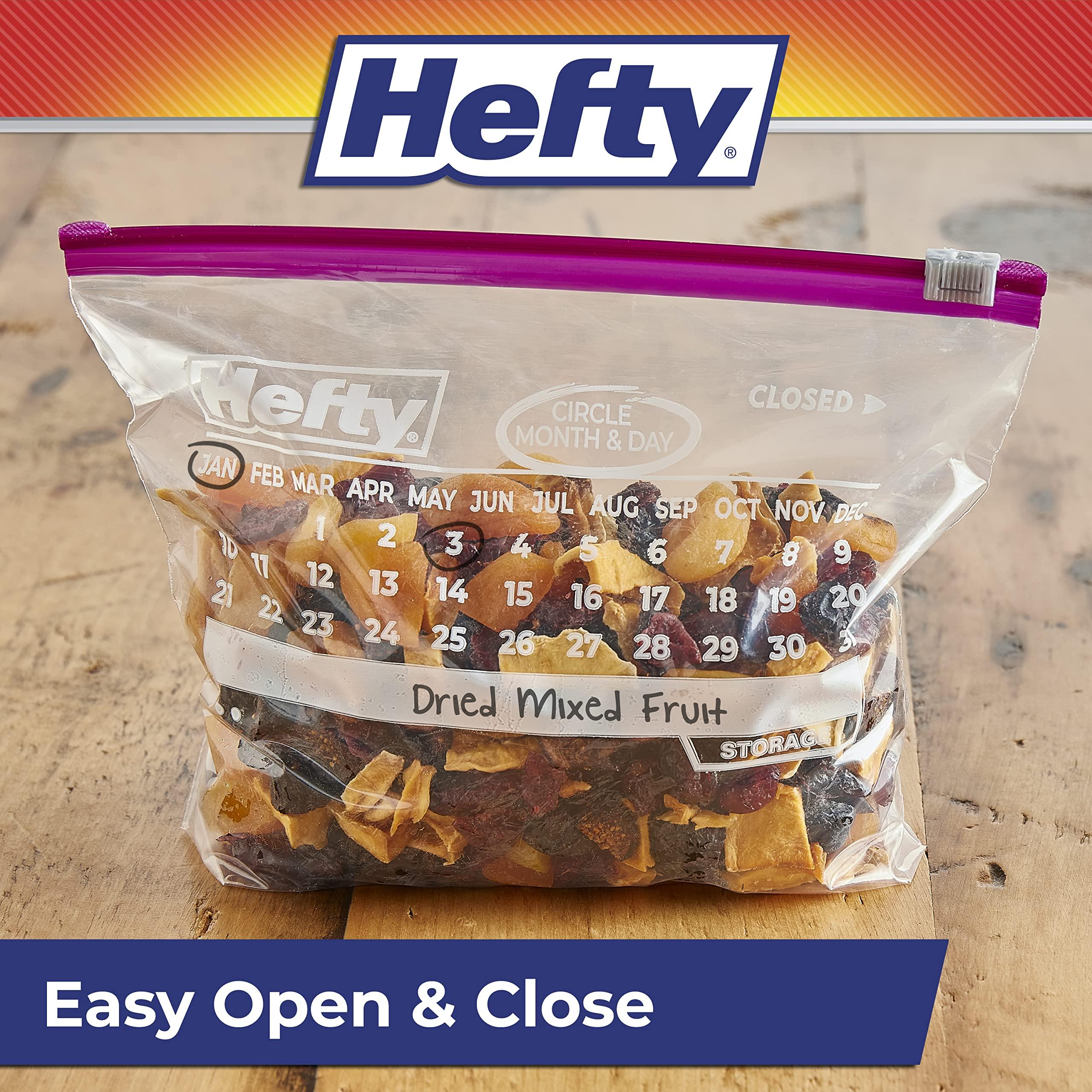 Hefty Slider Calendar Storage Bags, Quart Size, 40 Count (Pack of 4), 160 Total - Image 7